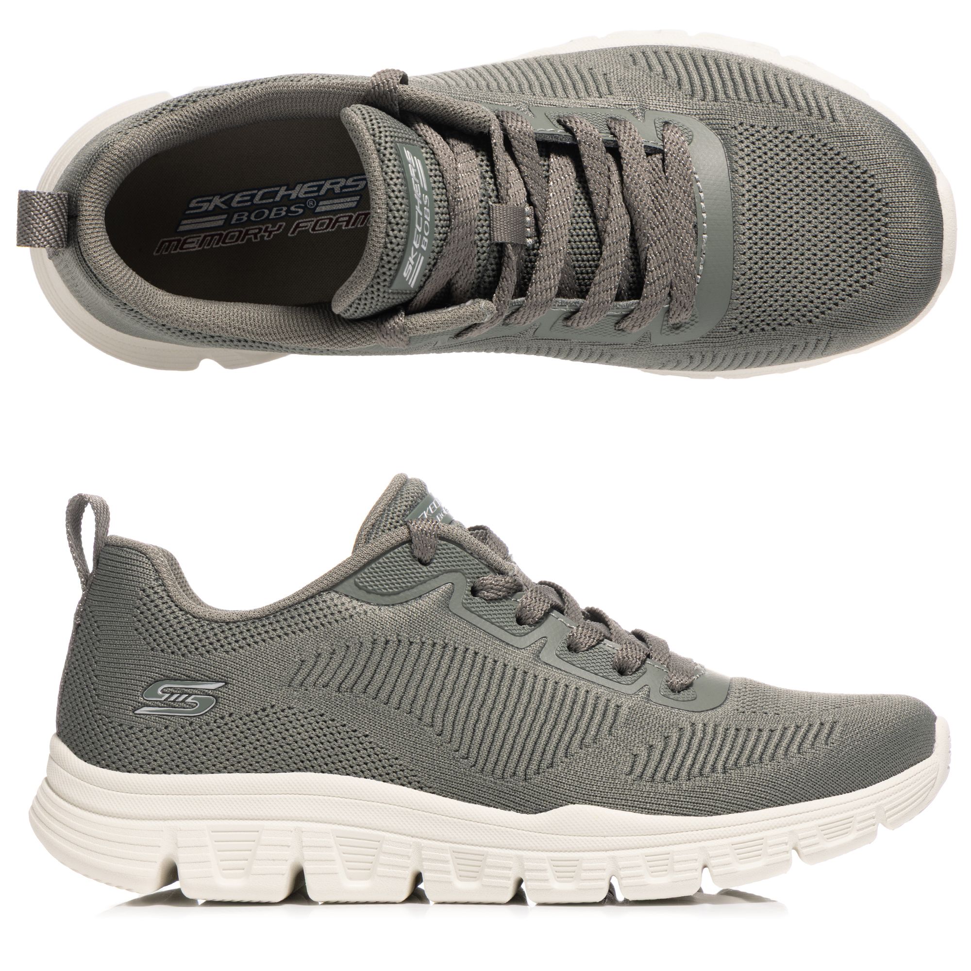 SKECHERS Damen-Sneaker Bobs B Lite Strick Memory Foam