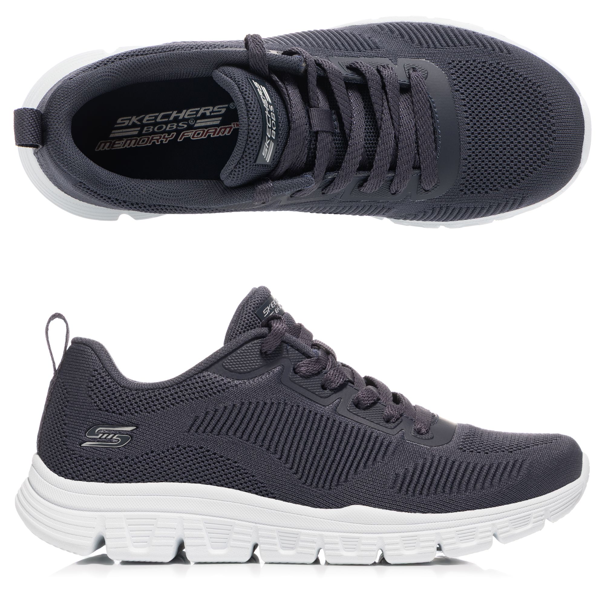 SKECHERS Damen-Sneaker Bobs B Lite Strick Memory Foam