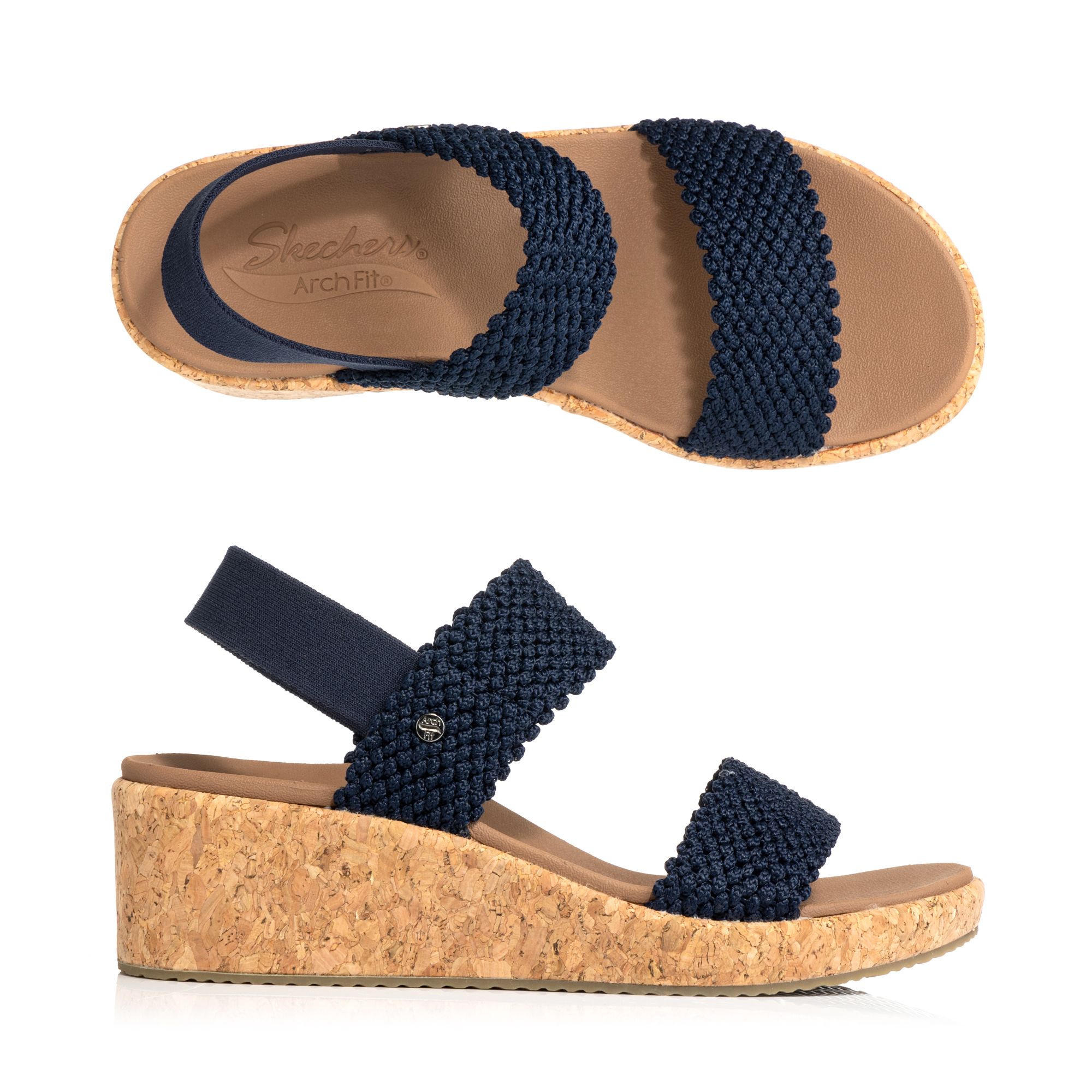 SKECHERS Damen-Sandale Arch Fit Beverlee Strick Arch Fit®-Fußbett