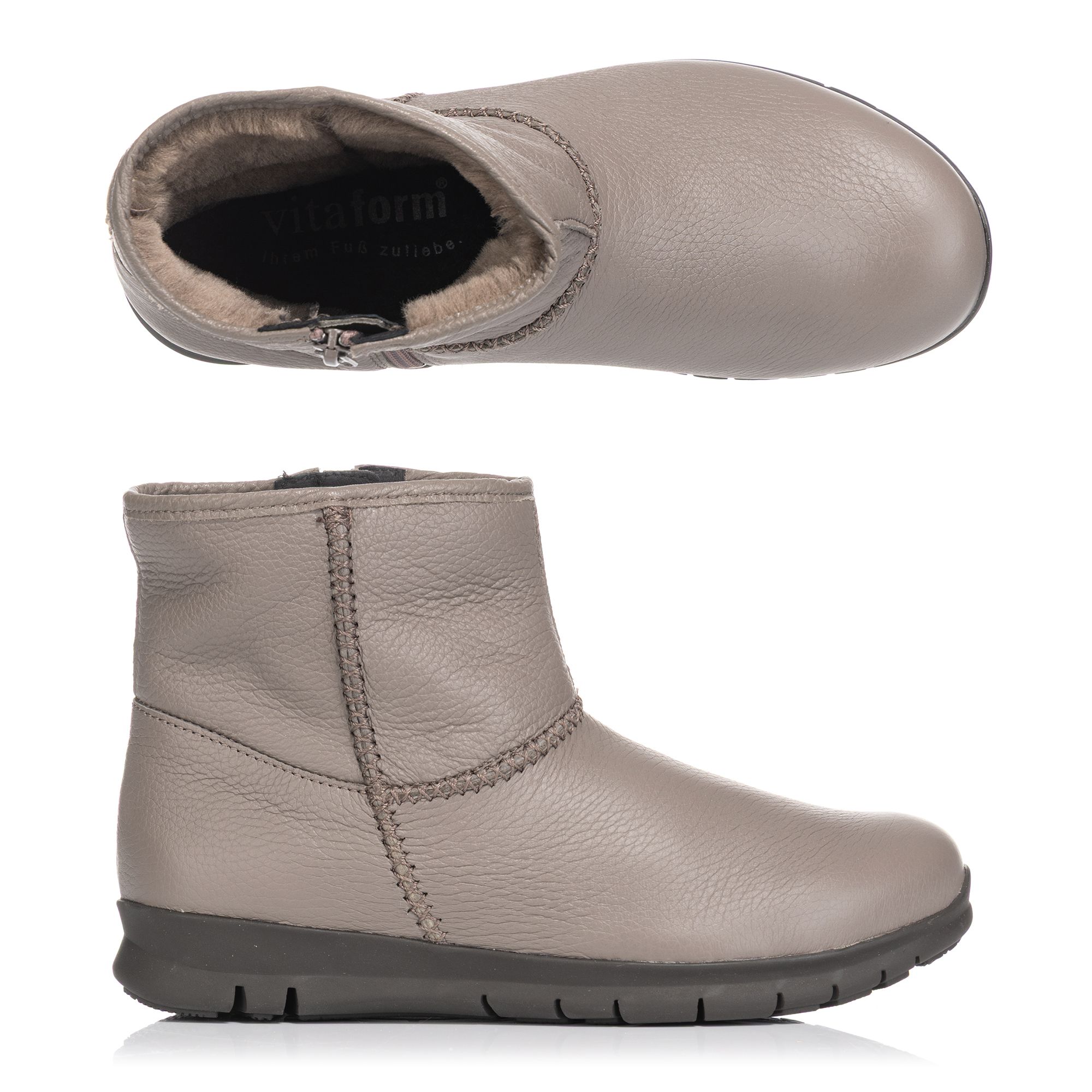 VITAFORM Damen-Stiefelette Hirschleder Lammfellfußbett Free Run Sohle
