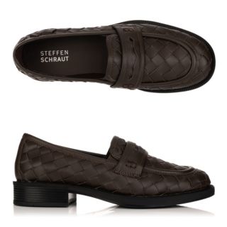 STEFFEN SCHRAUT Damen-Loafer Echtleder geflochten Absatzhöhe ca. 3,0cm