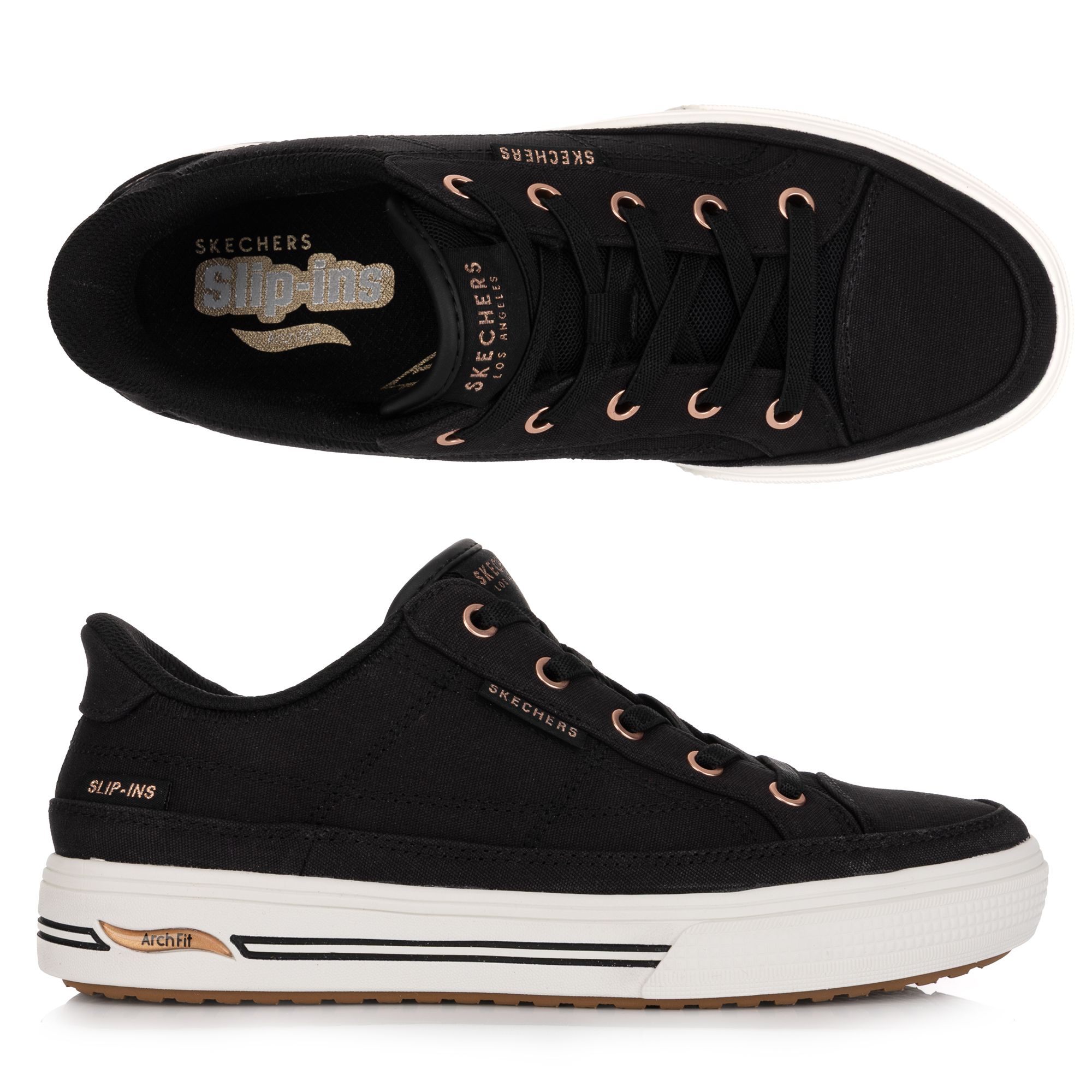 SKECHERS Damen-Halbschuh See Ya There Arch Fit Acarde Bungee-Schnürung