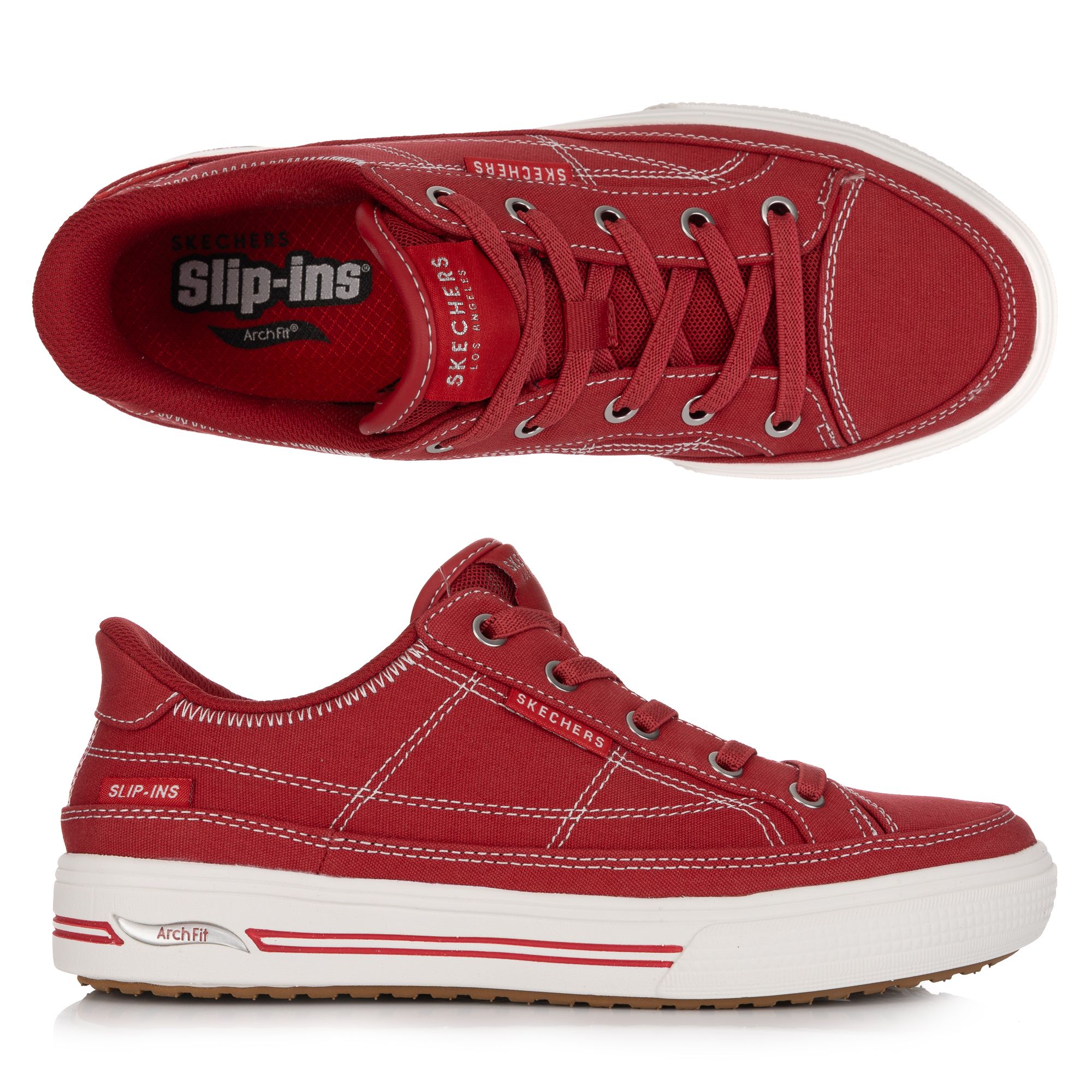 SKECHERS Damen-Halbschuh See Ya There Arch Fit Acarde Bungee-Schnürung