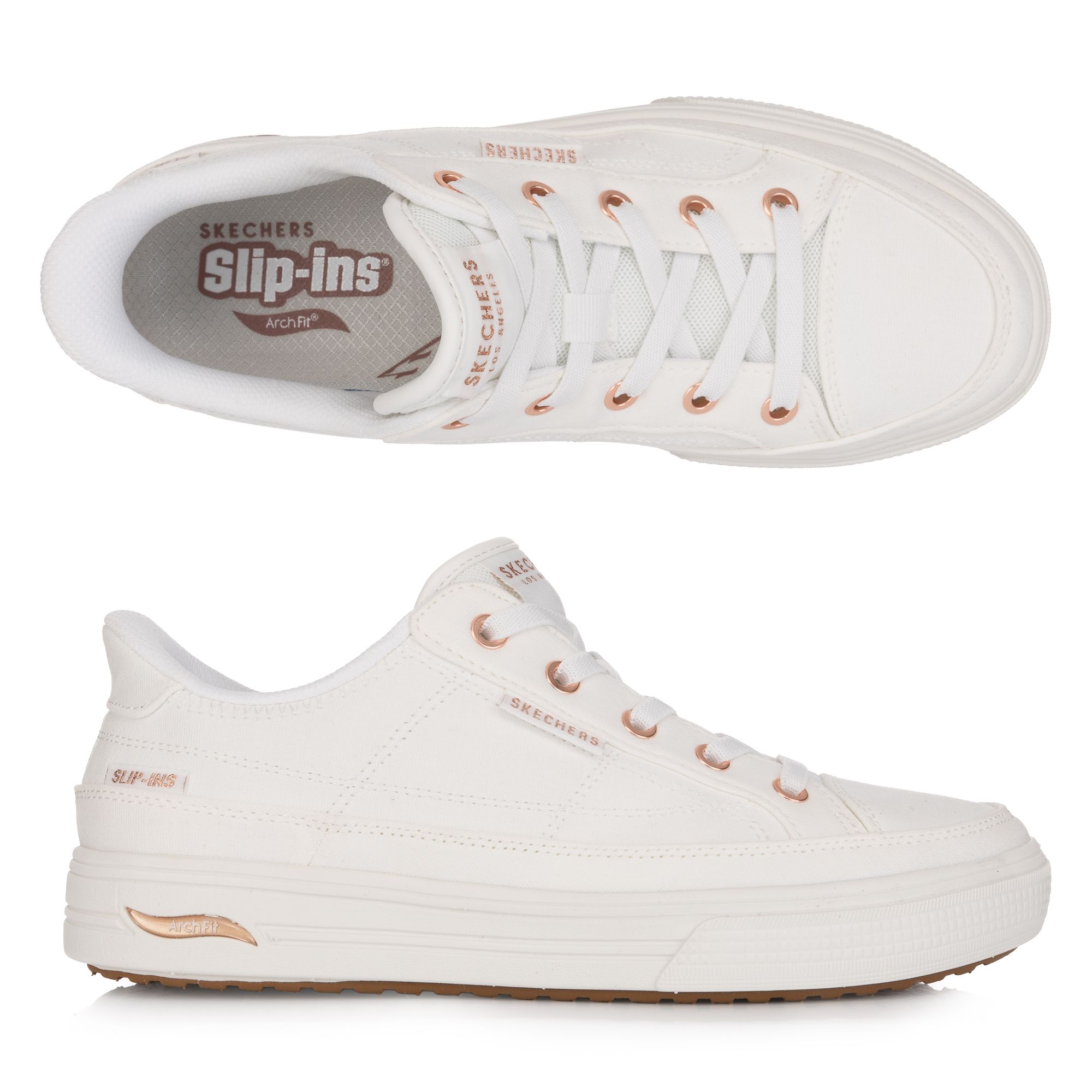 SKECHERS Damen-Halbschuh See Ya There Arch Fit Acarde Bungee-Schnürung