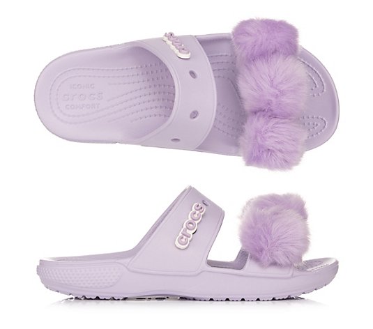 CROCS™ Damen-Slipper Classic Crocs Fur Sandale ultralight