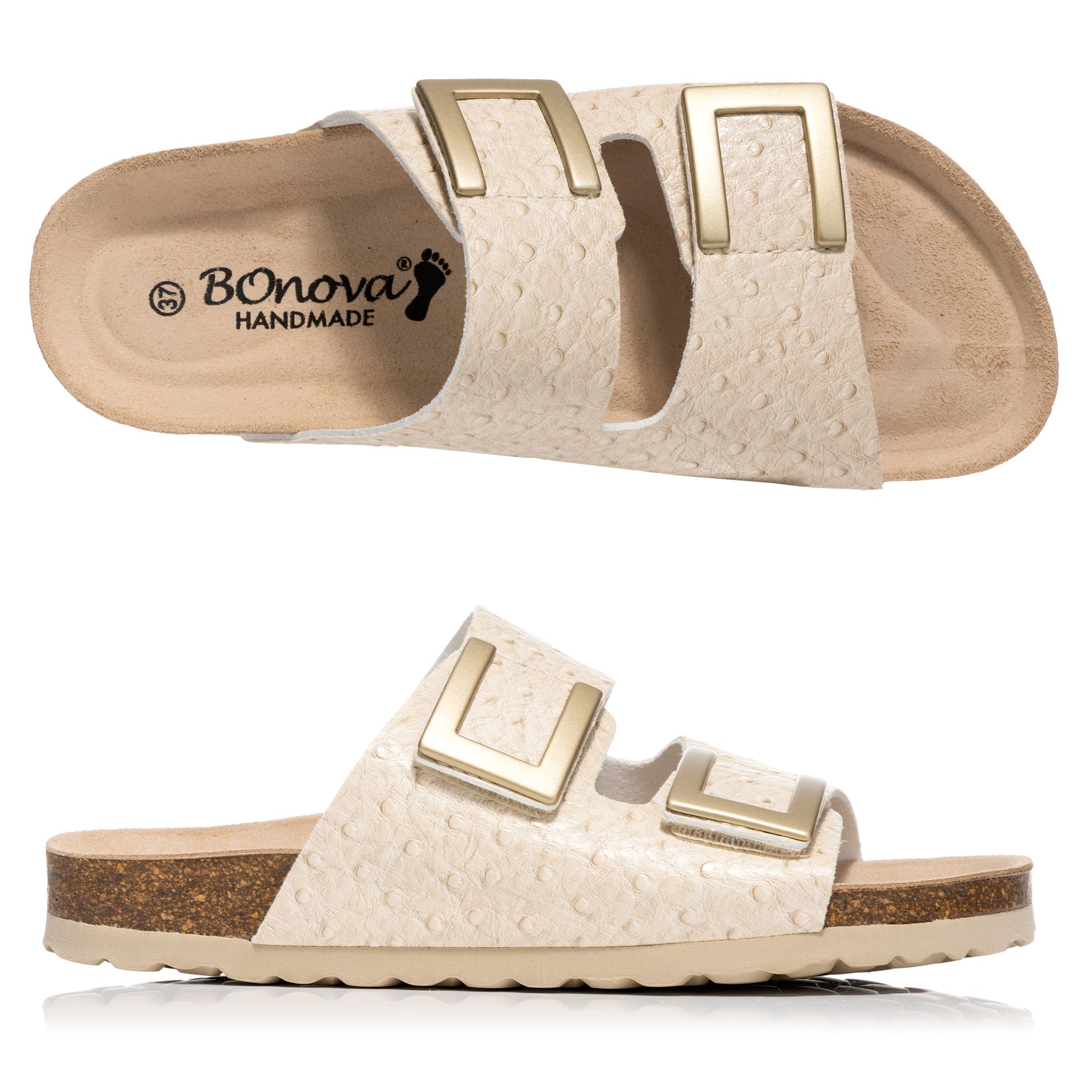 BONOVA Damen-Pantolette Sopdot Klettverschluss Super-Soft-Fußbett