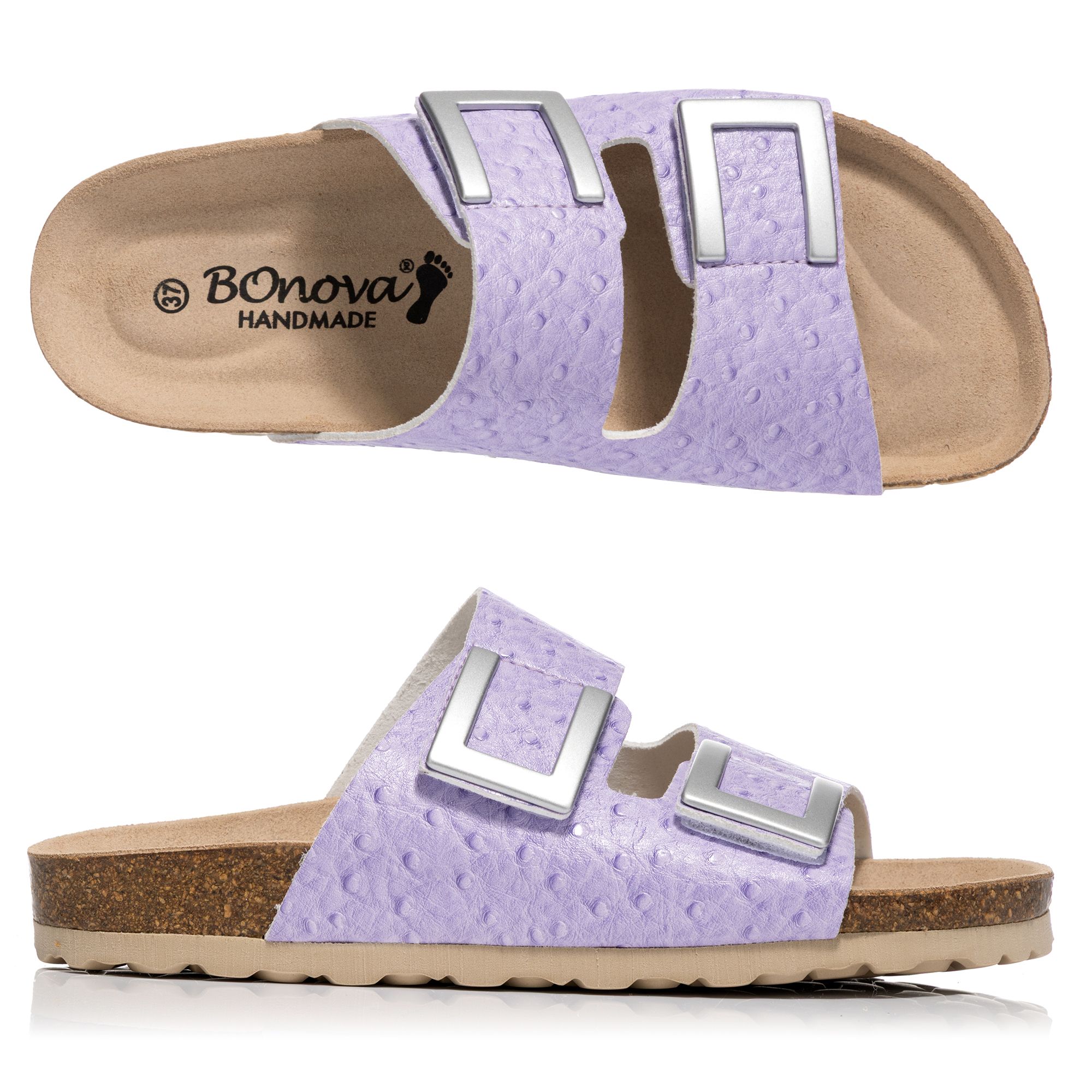 BONOVA Damen-Pantolette Sopdot Klettverschluss Super-Soft-Fußbett