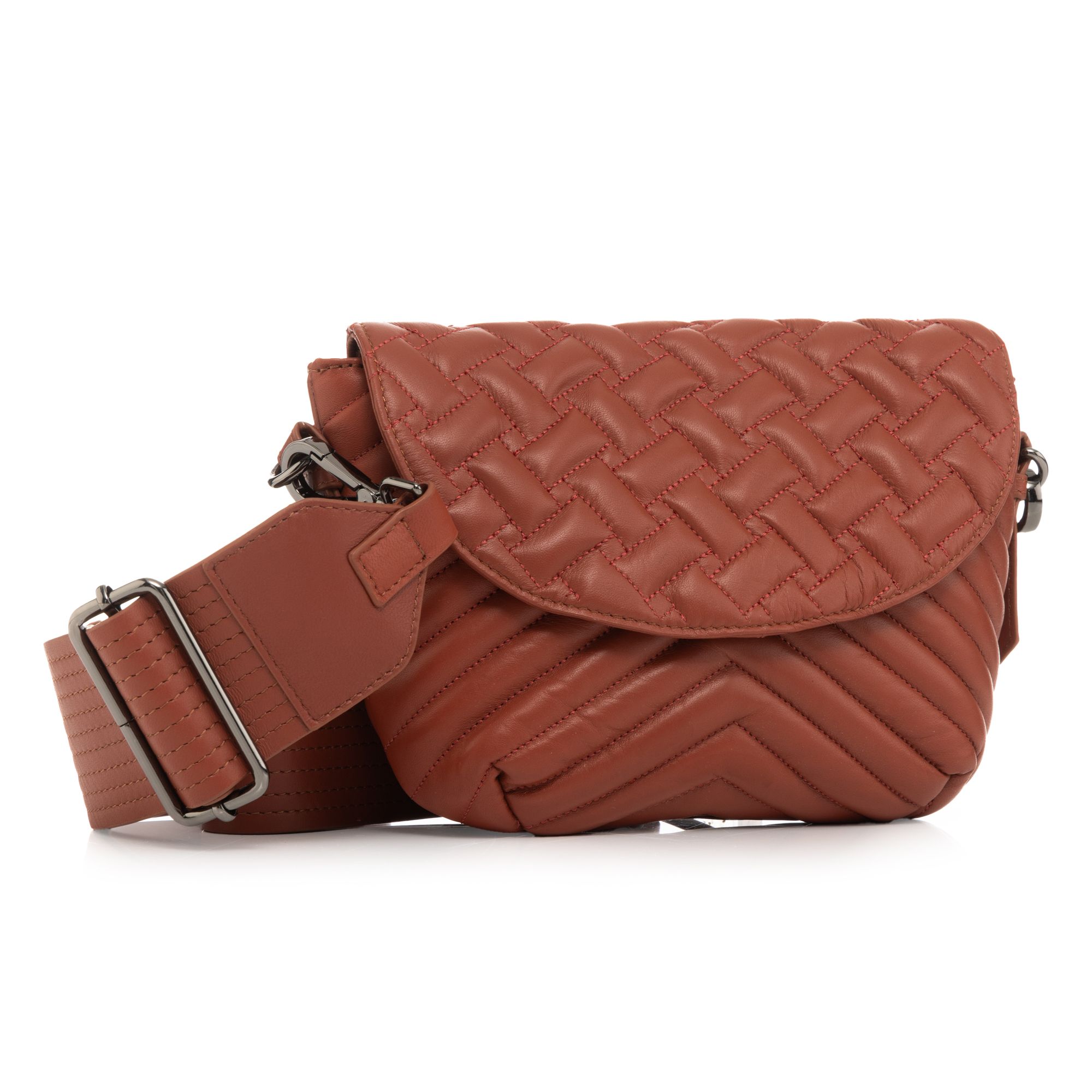 DAWID by Dawid Tomaszewski Überschlagtasche echt Leder Lederriemen