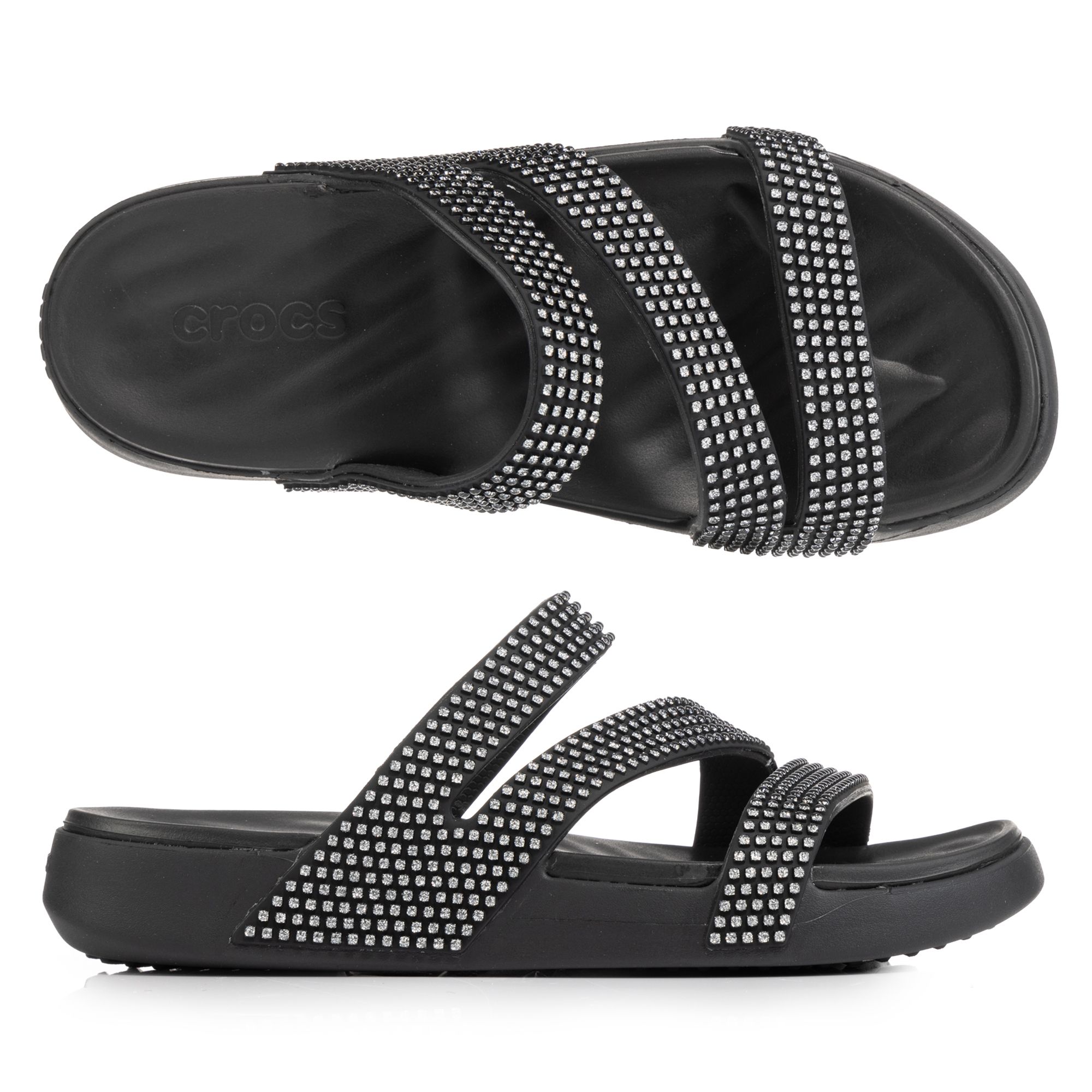 CROCS™ Damen-Pantolette Getaway Gems Strappy Absatz 3,5cm Croslite™ Fußbett