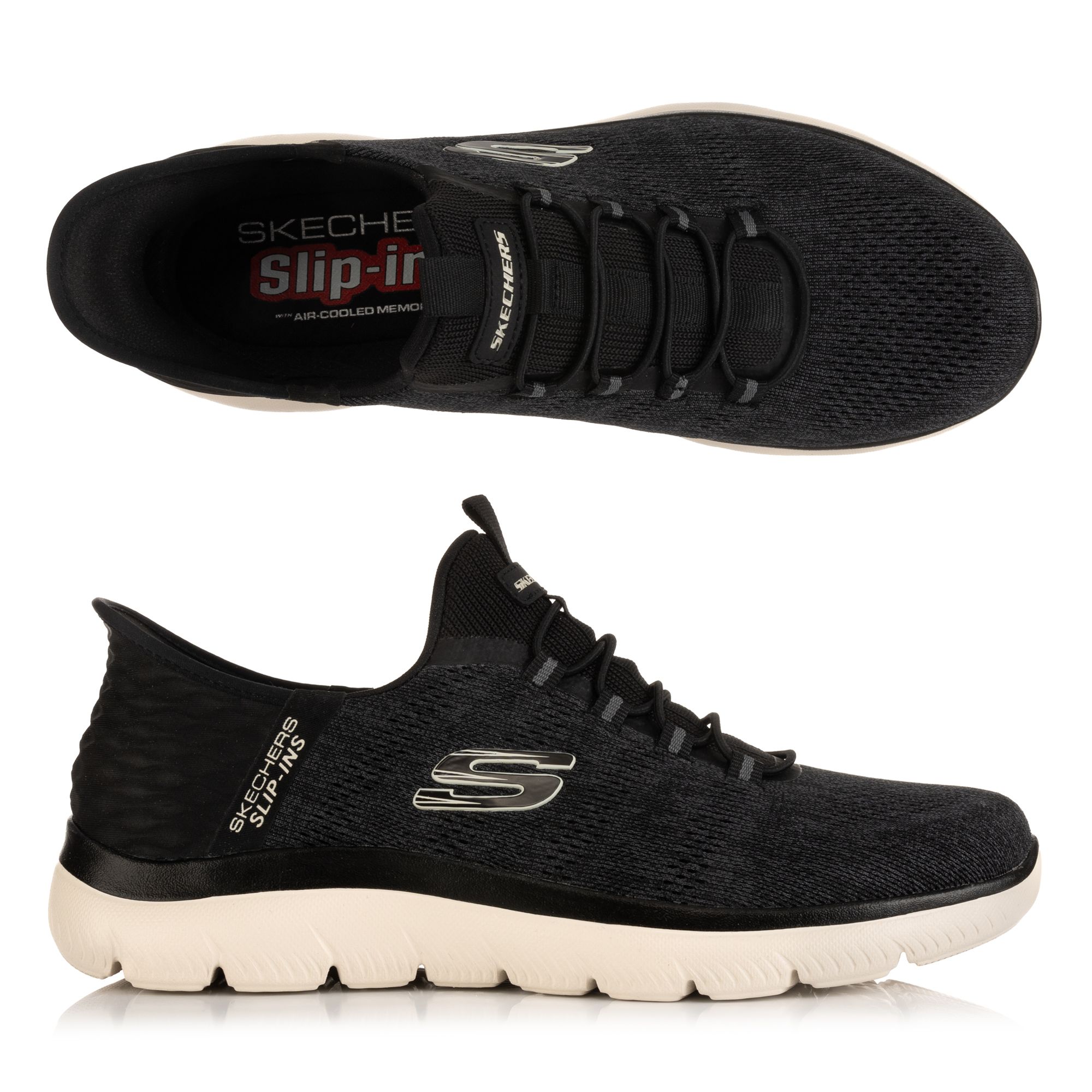 SKECHERS Herren-Slipper Summits- Key Pace Mesh Hands Free Slip-ins™