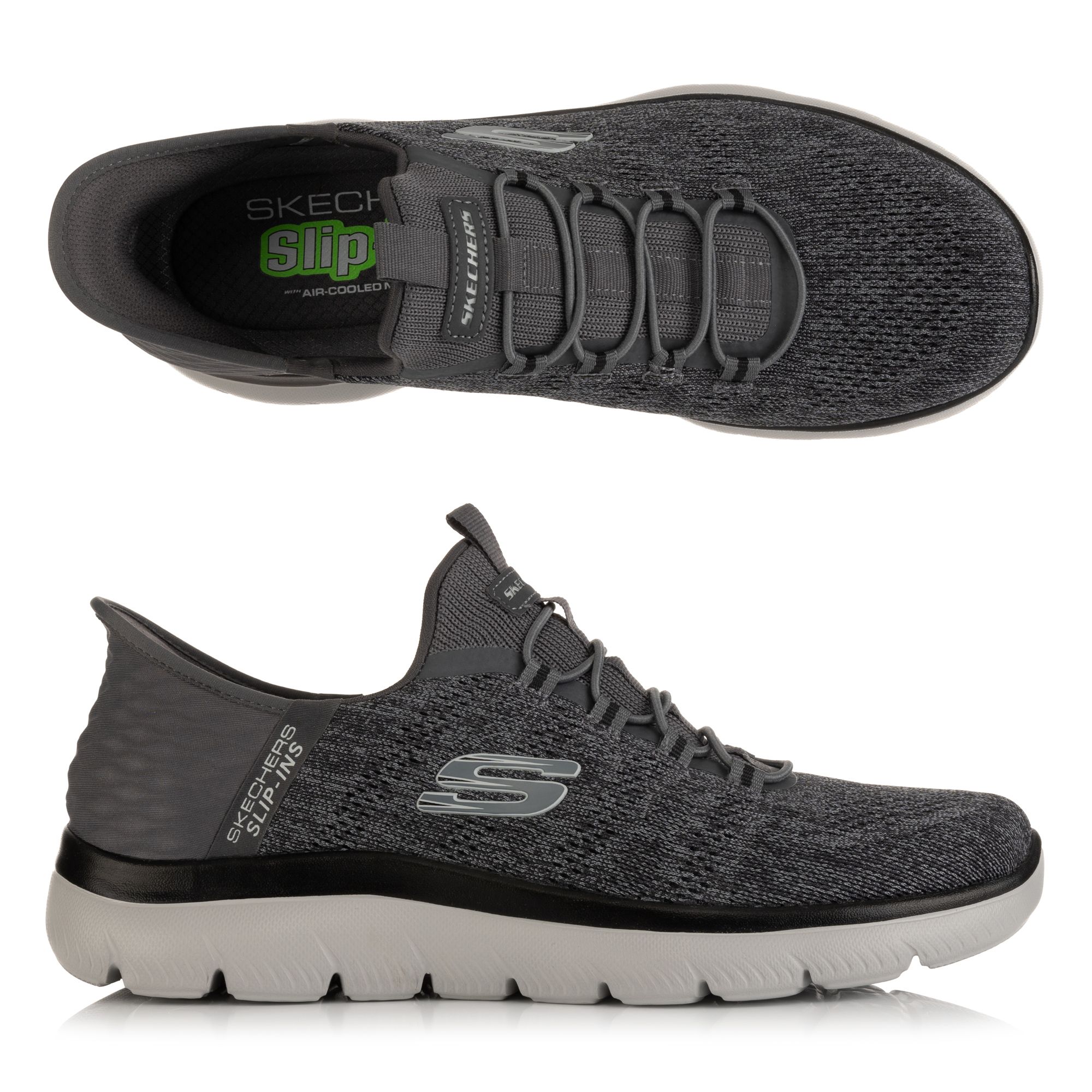 SKECHERS Herren-Slipper Summits- Key Pace Mesh Hands Free Slip-ins™