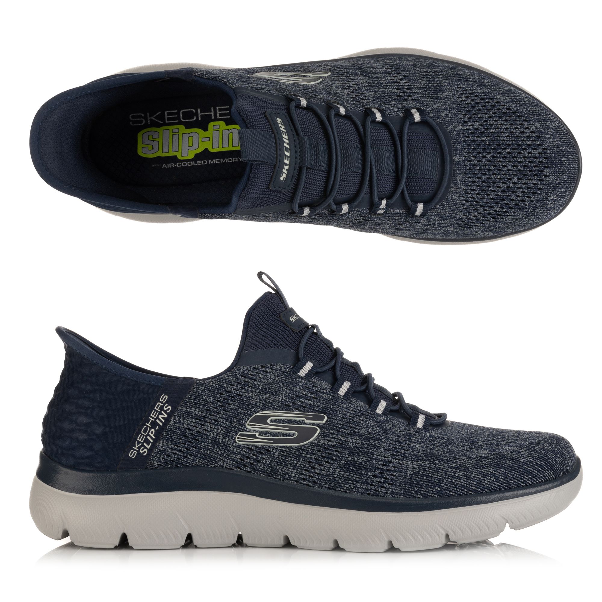 SKECHERS Herren-Slipper Summits- Key Pace Mesh Hands Free Slip-ins™