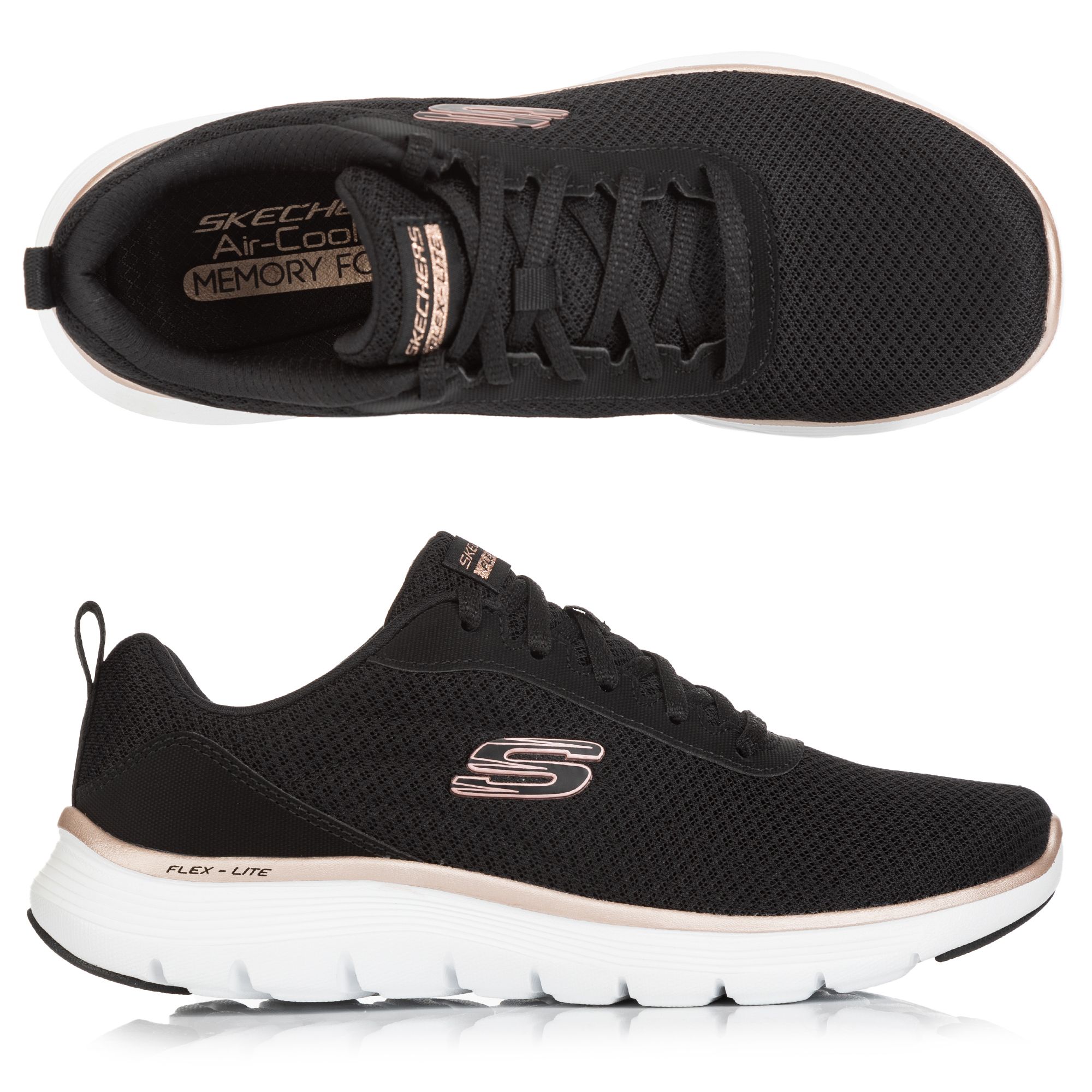 Black mesh skechers online