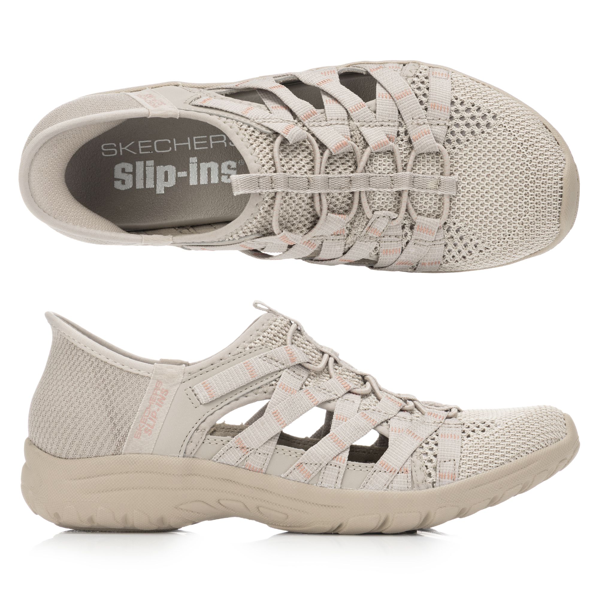 SKECHERS Damen-Trekkingschuh Reggae Fest 2.0 Strick Hands Free Slip-Ins®