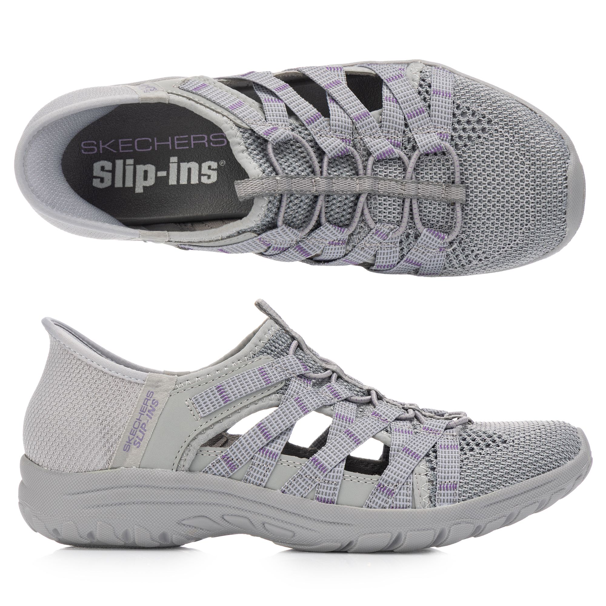 SKECHERS Damen-Trekkingschuh Reggae Fest 2.0 Strick Hands Free Slip-Ins®