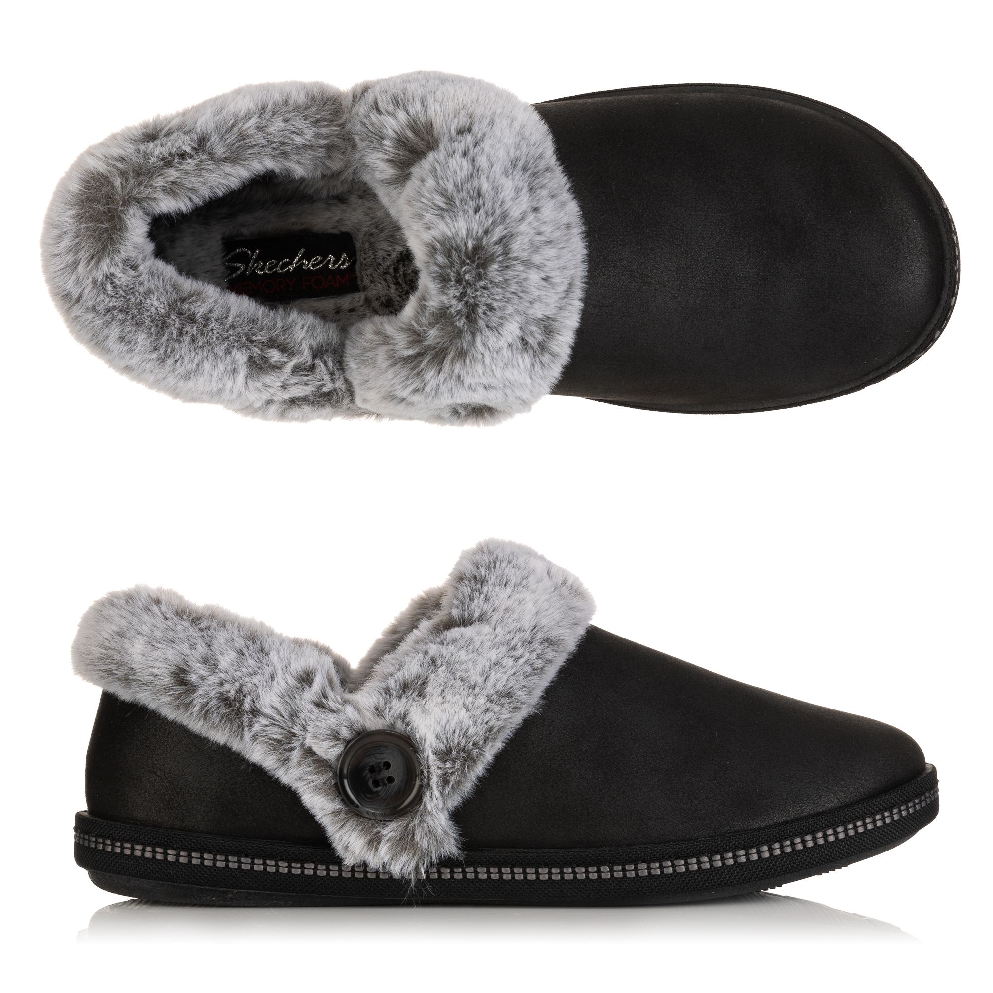 SKECHERS Damen-Hausschuh Cozy Campfire Materialmix Memory Foam