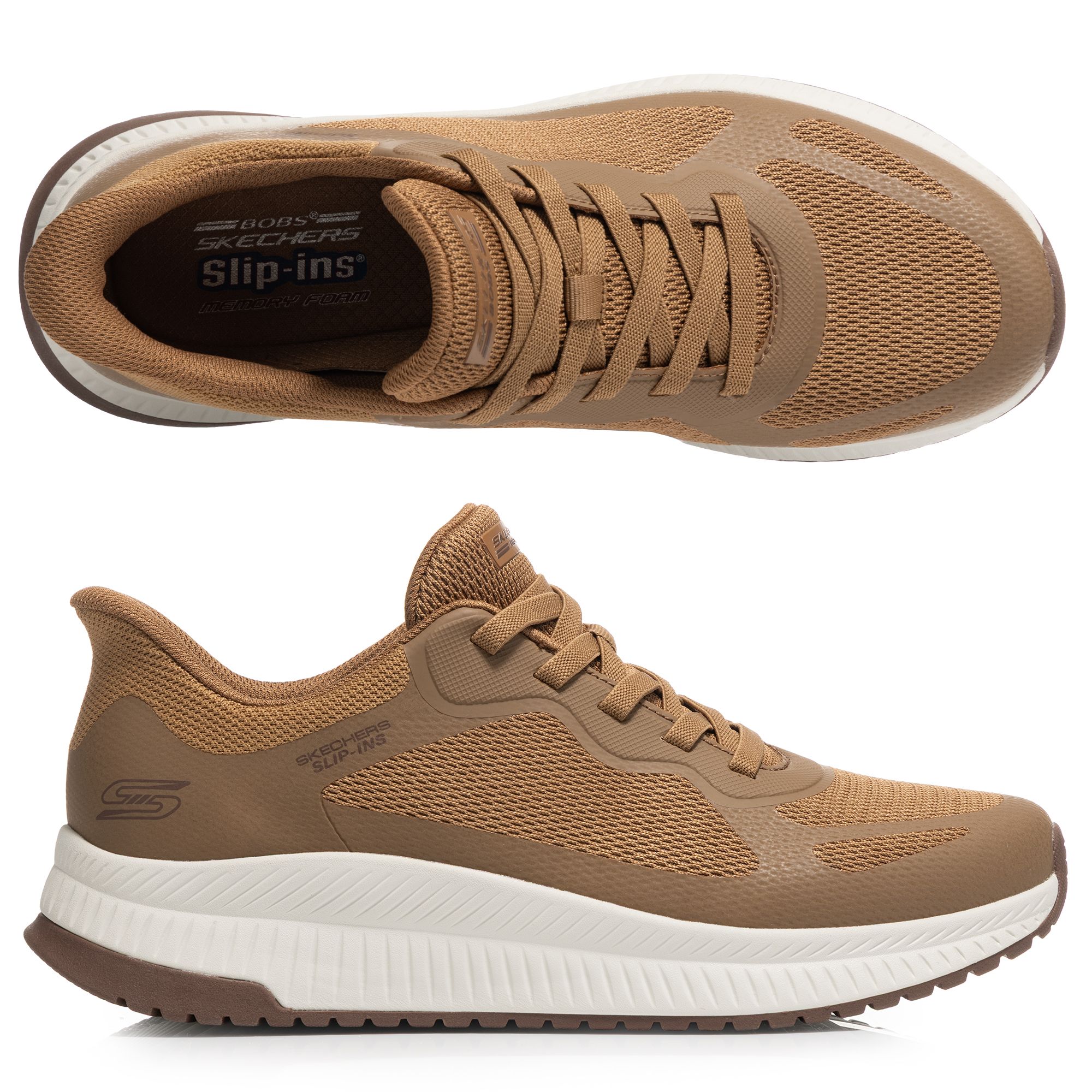 SKECHERS Herren-Slipper Bobs Sport Squad 4 Materialmix Hands Free Slip-Ins®