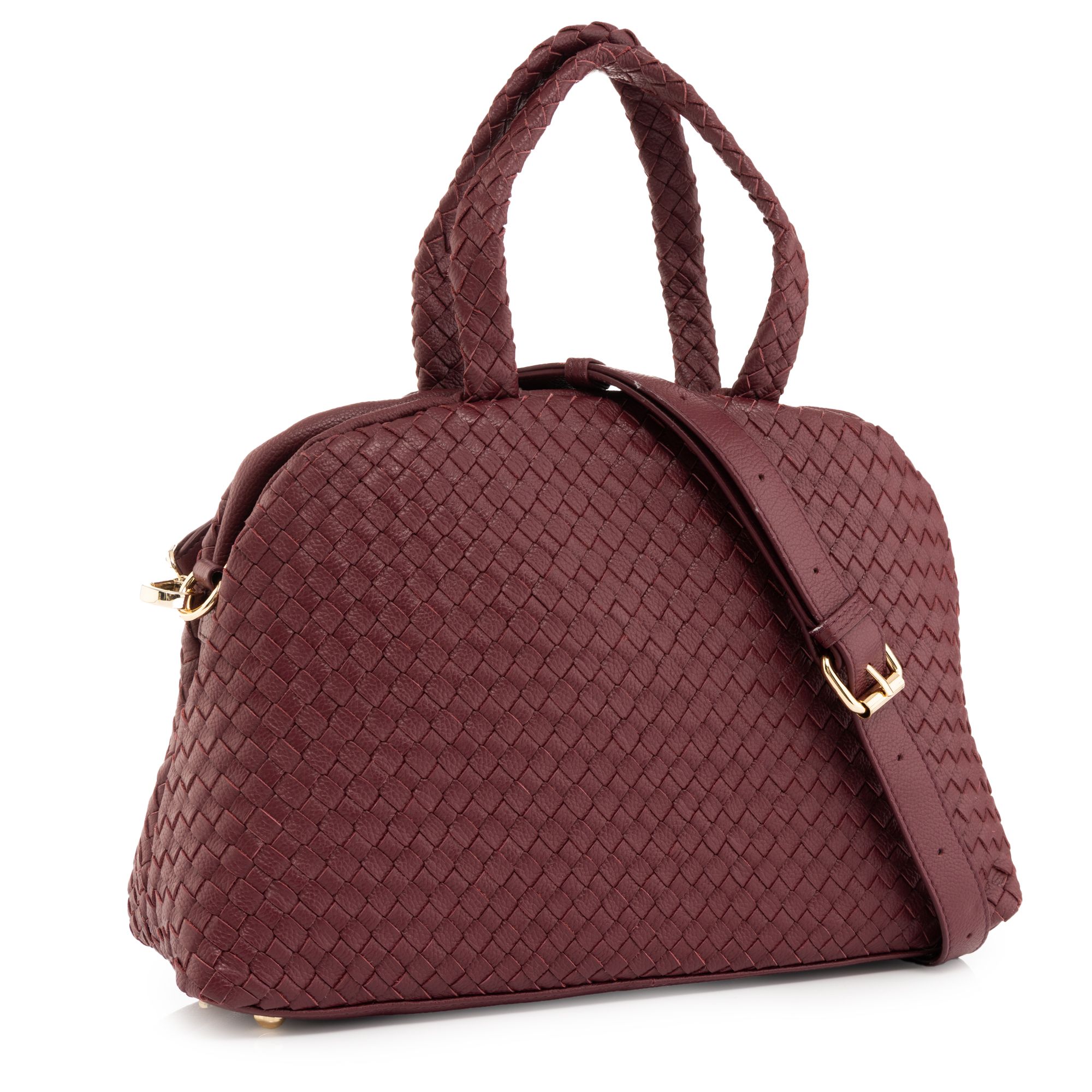 DAWID by Dawid Tomaszewski Henkeltasche echt Leder geflochten