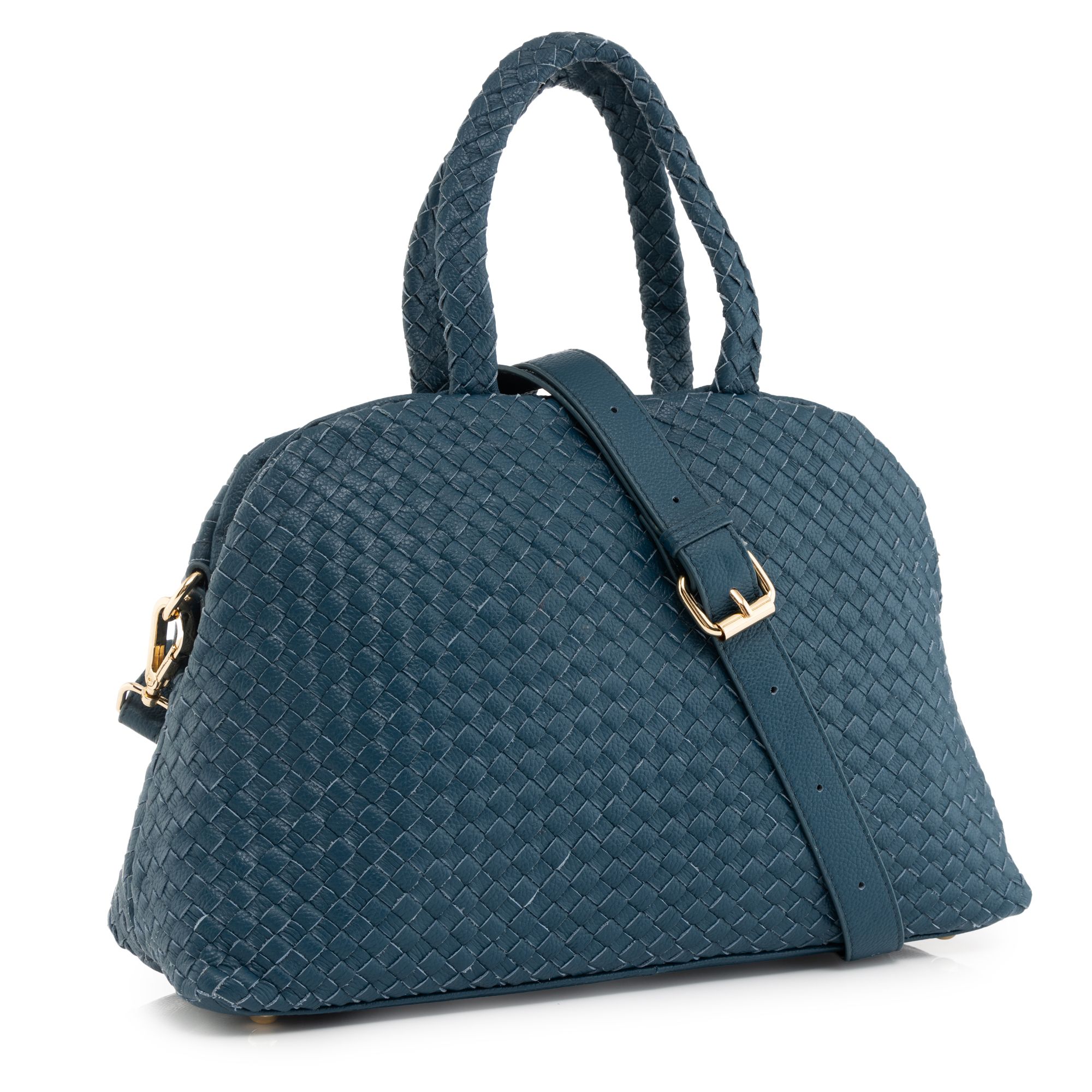 DAWID by Dawid Tomaszewski Henkeltasche echt Leder geflochten