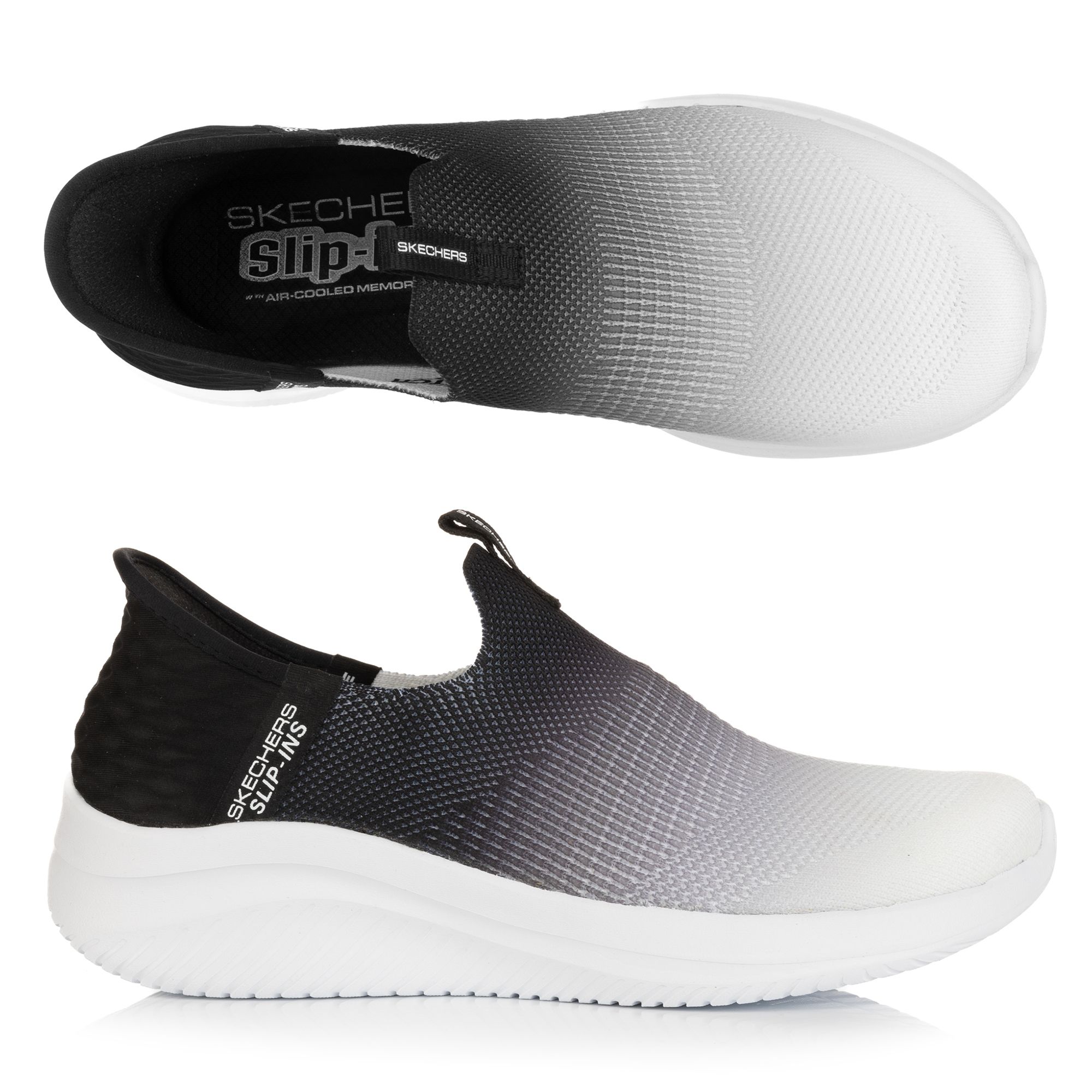 SKECHERS Damen-Slipper Ultra Flex 3.0 Strick Ombre Hands Free Slip-Ins®