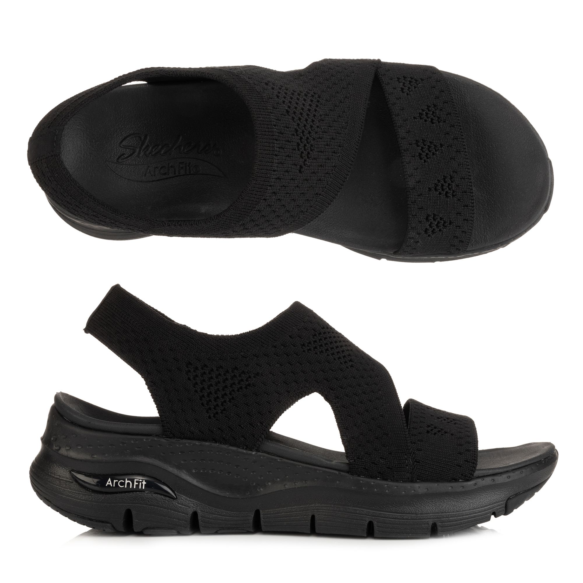 SKECHERS Damen-Sandale Brightest day Arch Fit® Strick