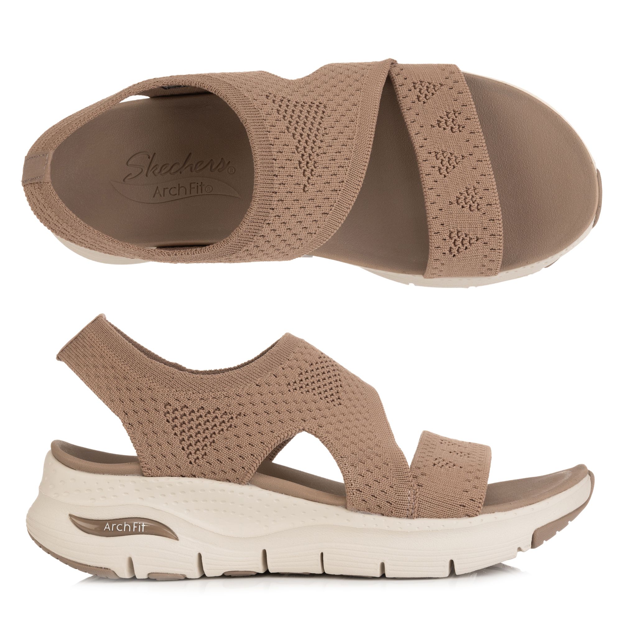 SKECHERS Damen-Sandale Brightest day Arch Fit® Strick