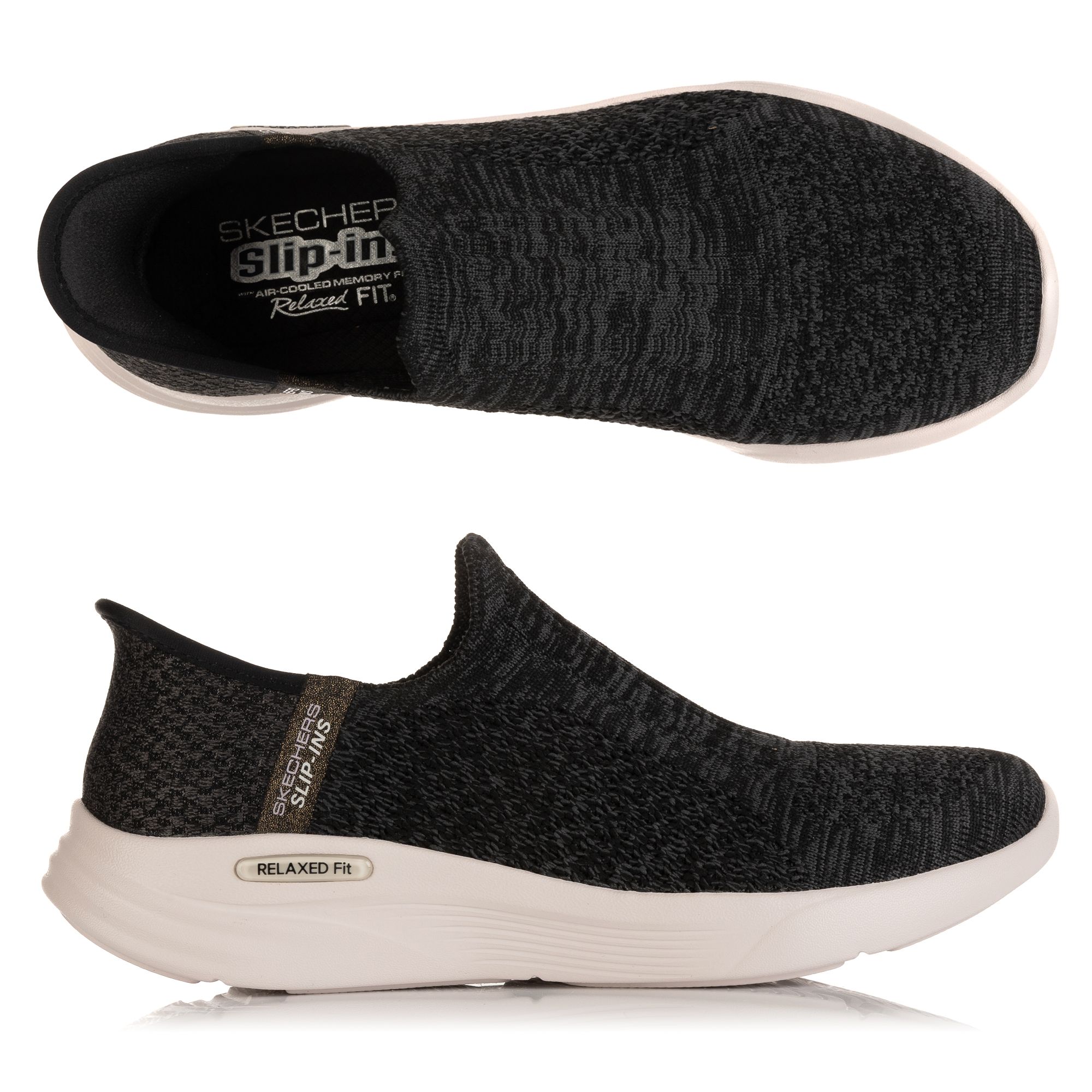 SKECHERS Damen-Slipper Relaxed Fit Sport Strick Hands Free Slip-ins®