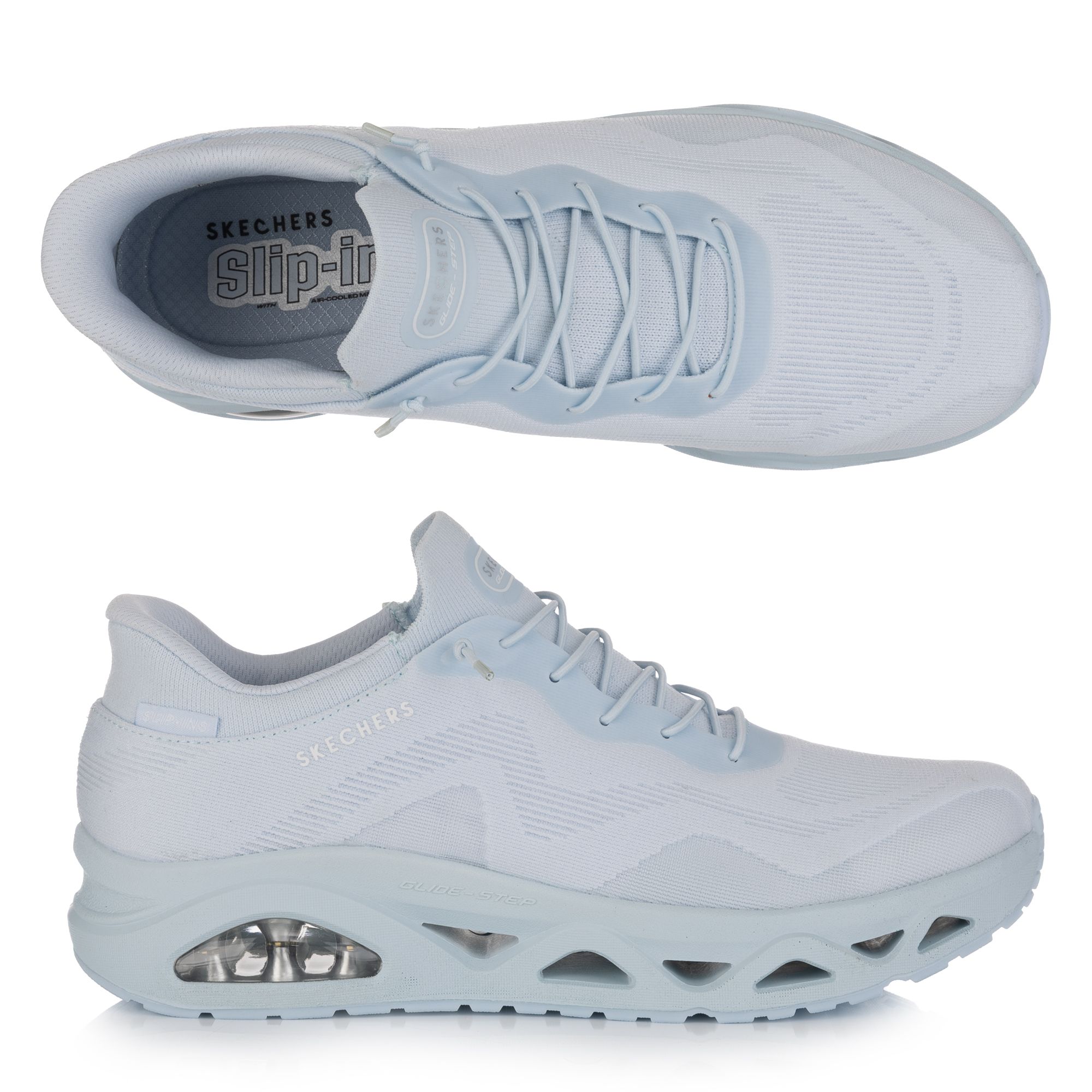 SKECHERS Damen-Slipper Uno Glide Step Air Glid Bungee Schnürung