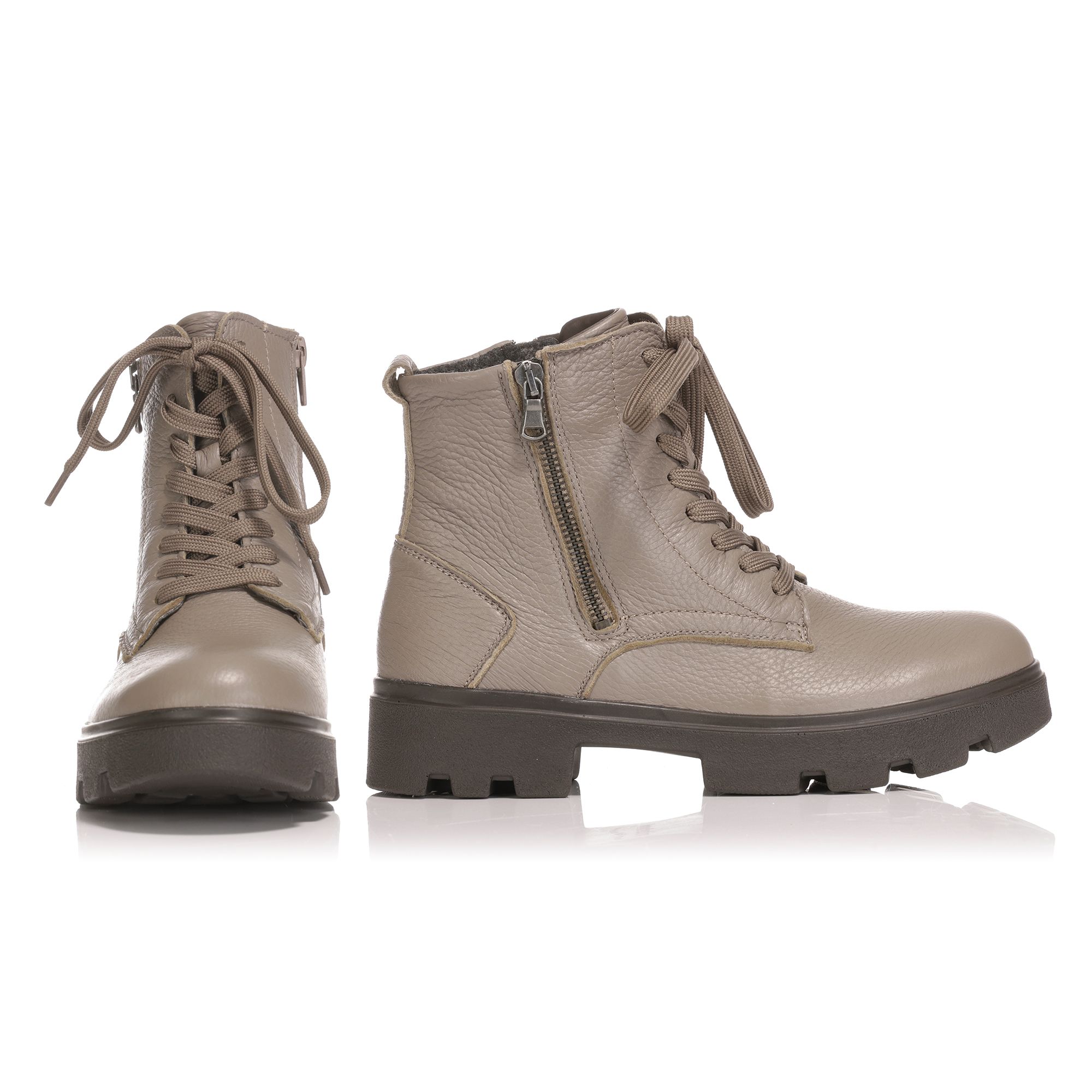 VITAFORM Damen-Stiefelette Hirschleder 2 Reißverschlüsse Sohle Antonia