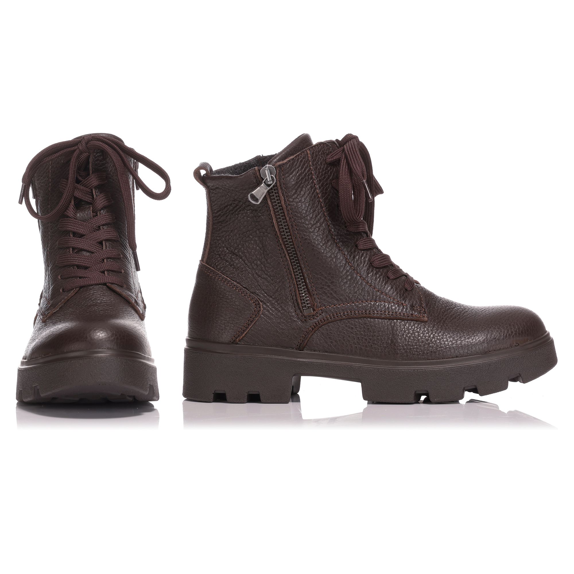 VITAFORM Damen-Stiefelette Hirschleder 2 Reißverschlüsse Sohle Antonia