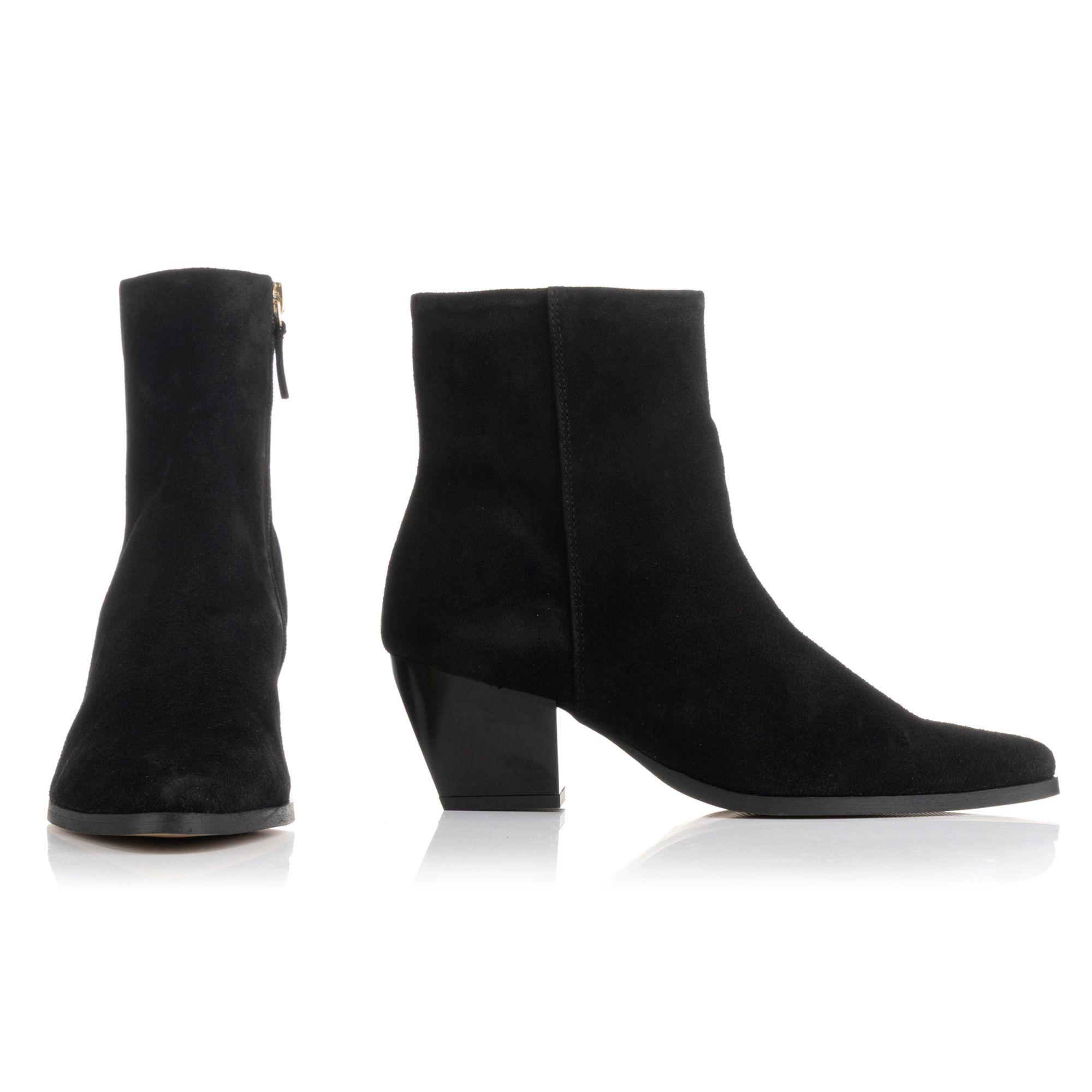 STEFFEN SCHRAUT Damen-Stiefelette Veloursleder Reißverschluss Blockabsatz