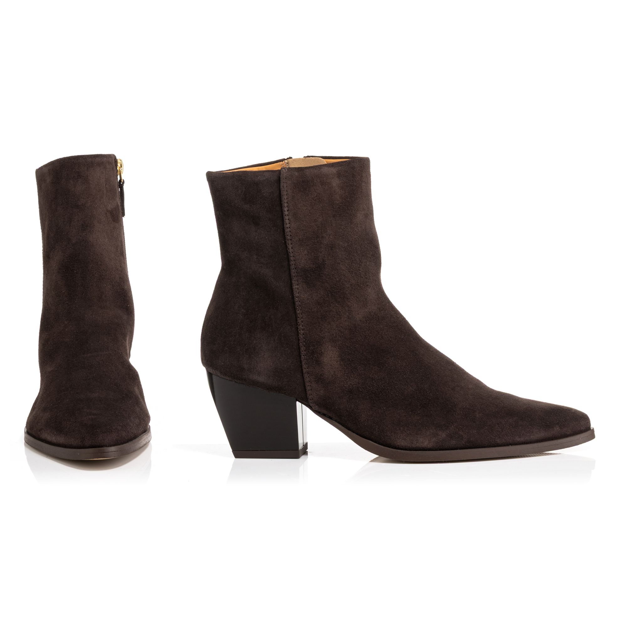 STEFFEN SCHRAUT Damen-Stiefelette Veloursleder Reißverschluss Blockabsatz