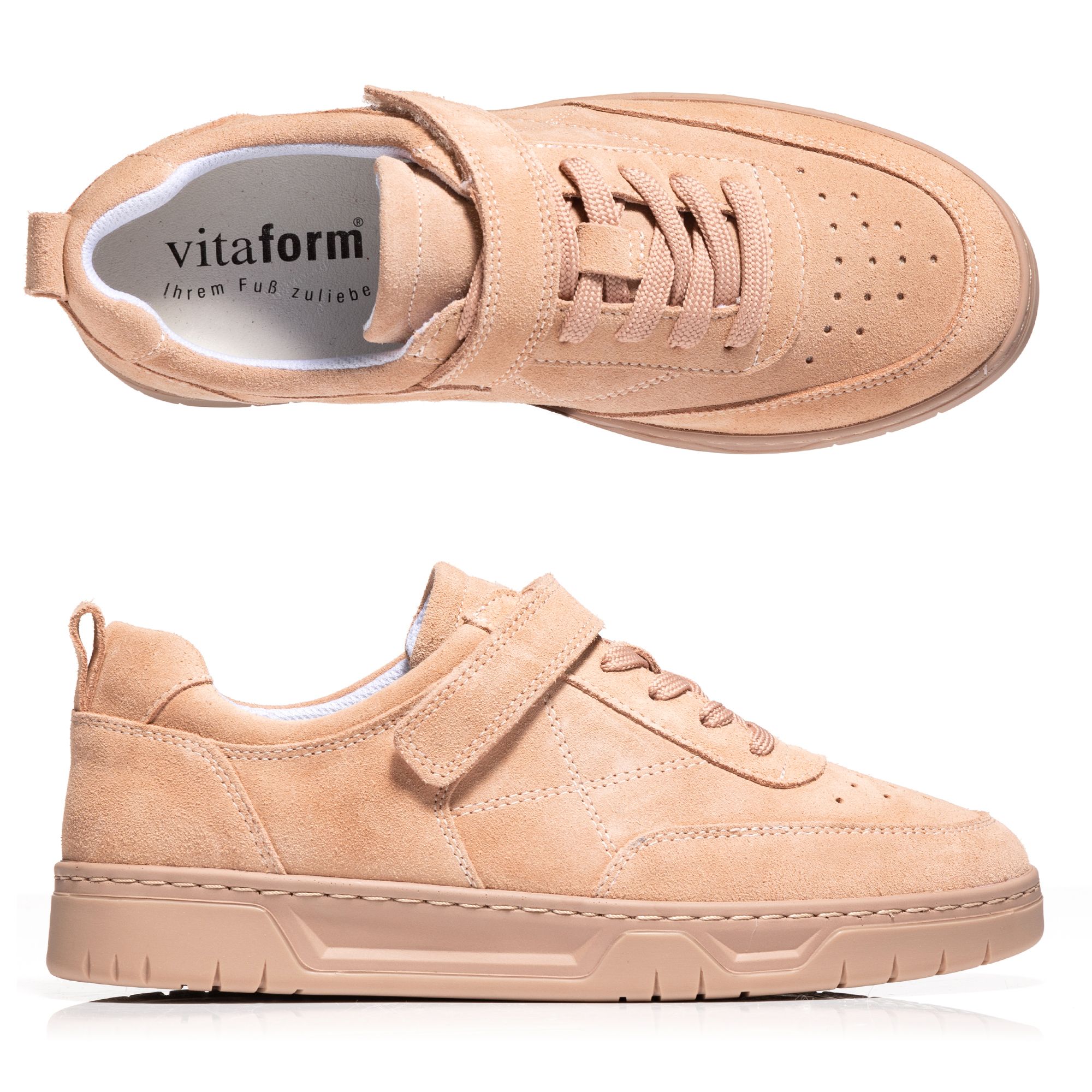 VITAFORM Damen-Sneaker Veloursleder Klettverschluss Sohle Marla