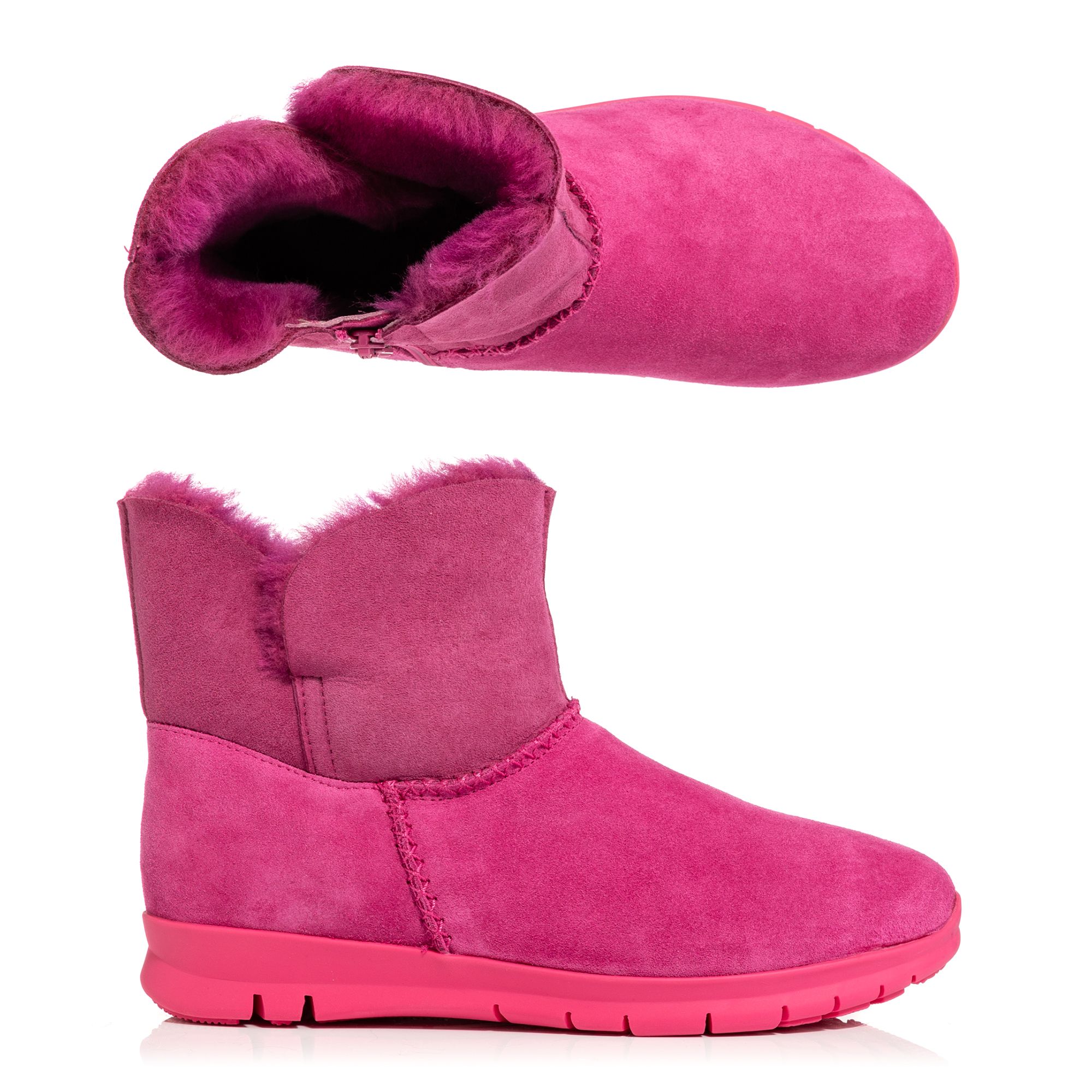 VITAFORM Damen-Stiefelette Veloursleder 2 Looks Flexi-Sohle