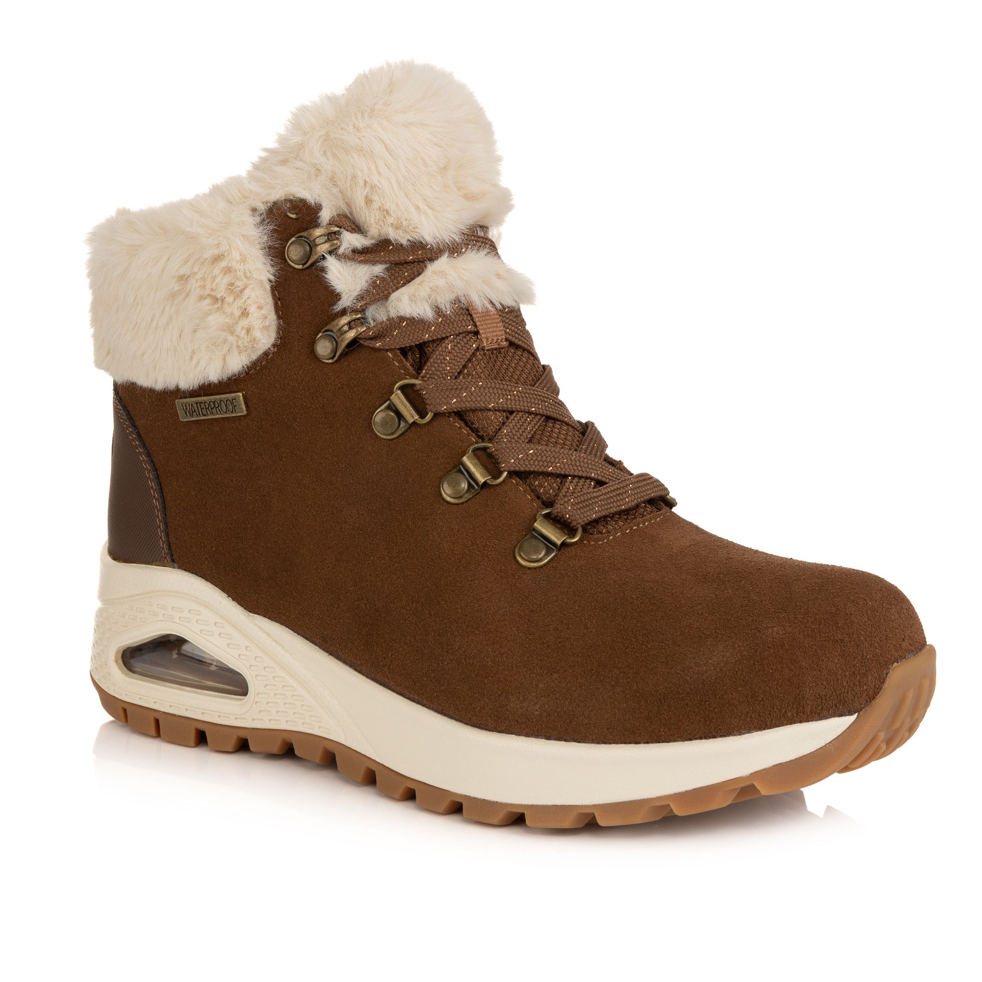 SKECHERS Damen Stiefelette Uno Rugged Wasserdicht Skech Air D mpfung 