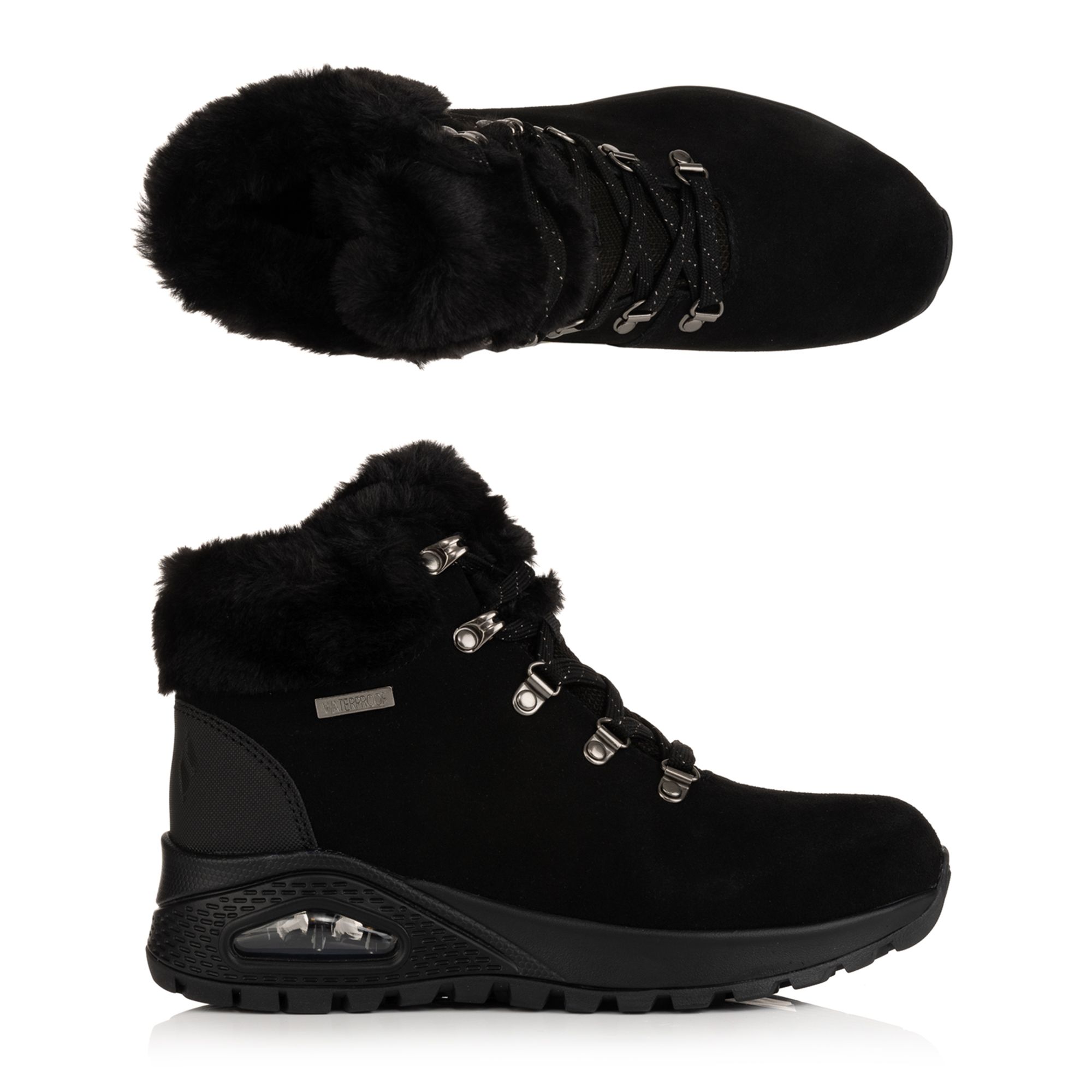 SKECHERS Damen-Stiefelette Uno Rugged wasserdicht Skech-Air® Dämpfung