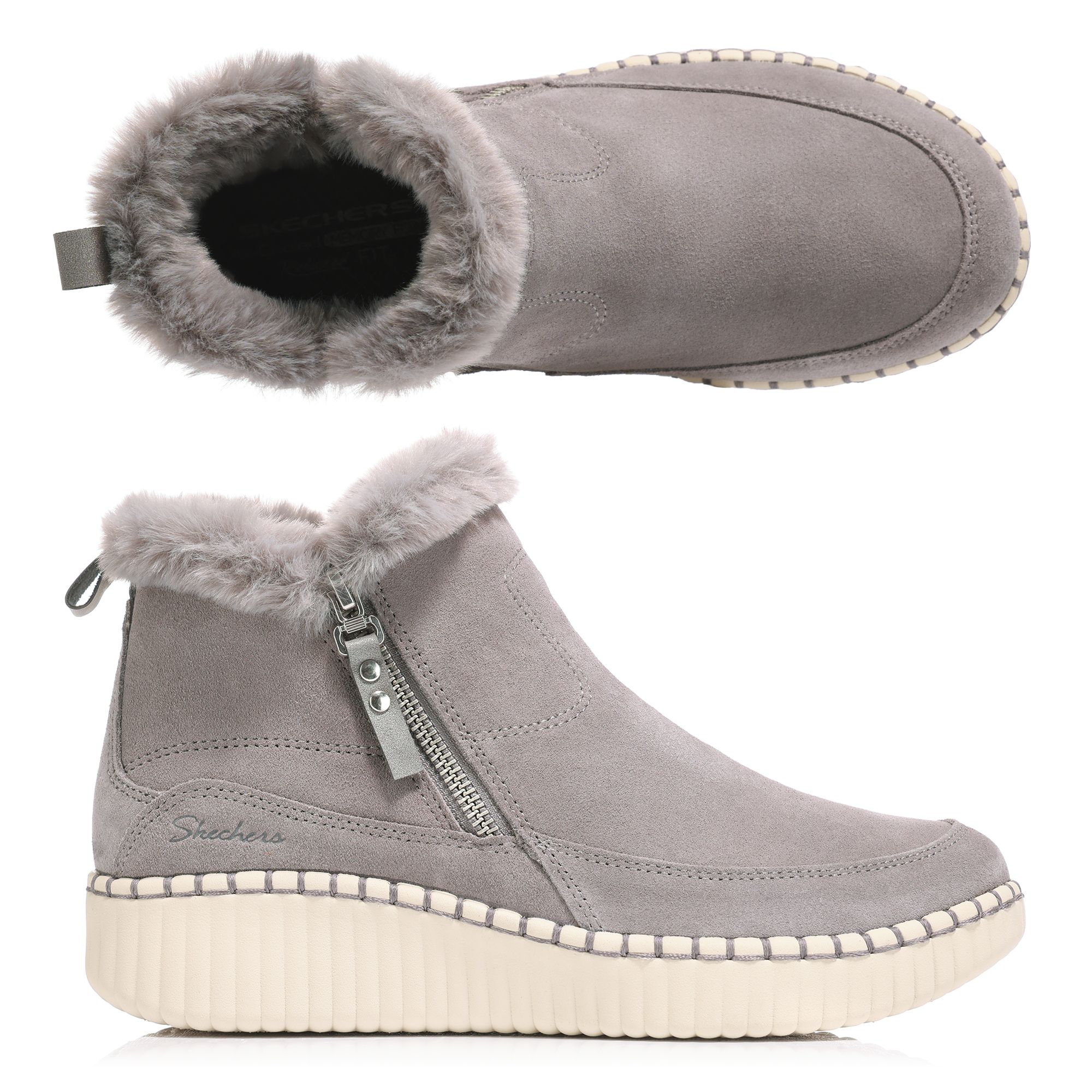 SKECHERS Damen-Stiefelette Modern Winter Wildleder gefüttert