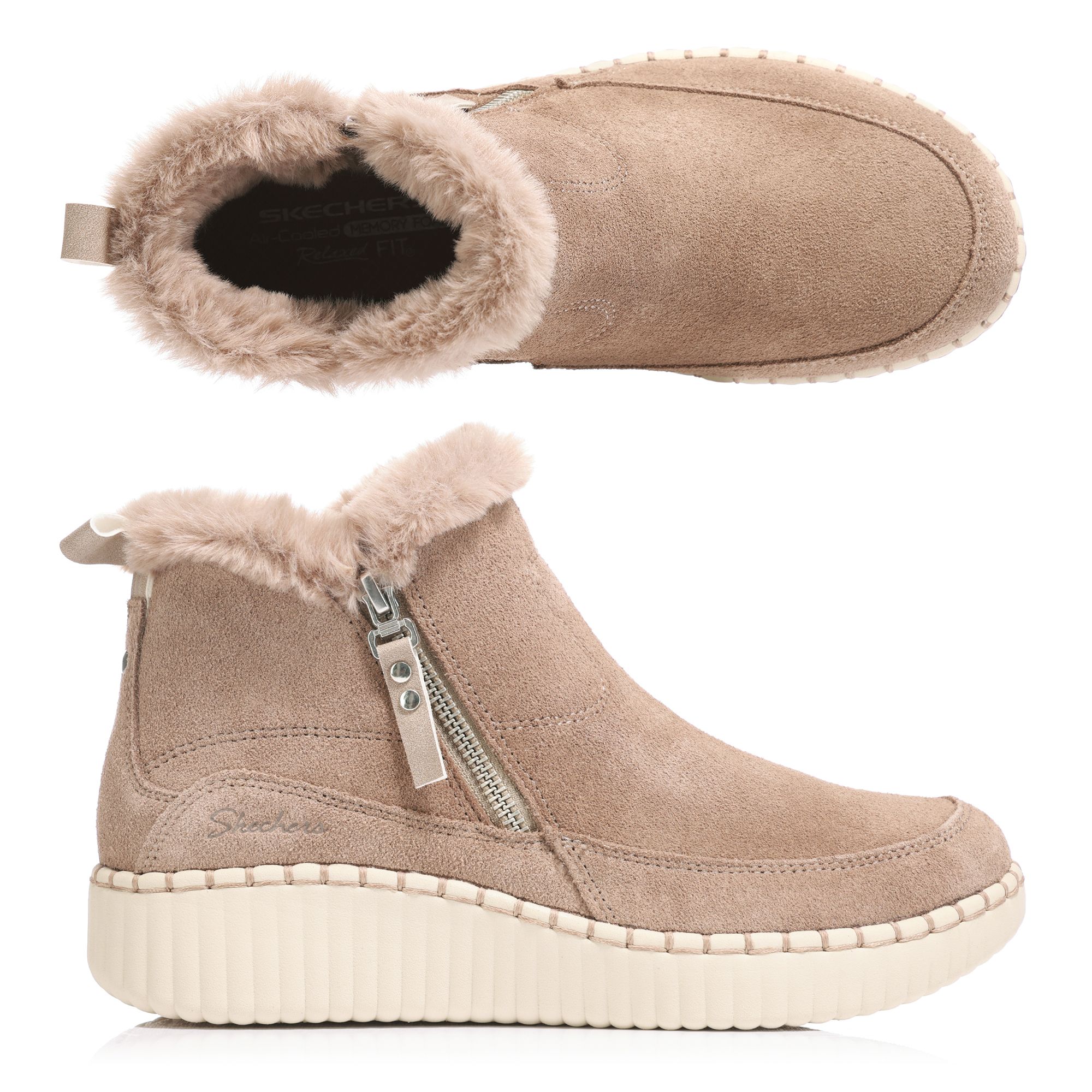 SKECHERS Damen-Stiefelette Modern Winter Wildleder gefüttert