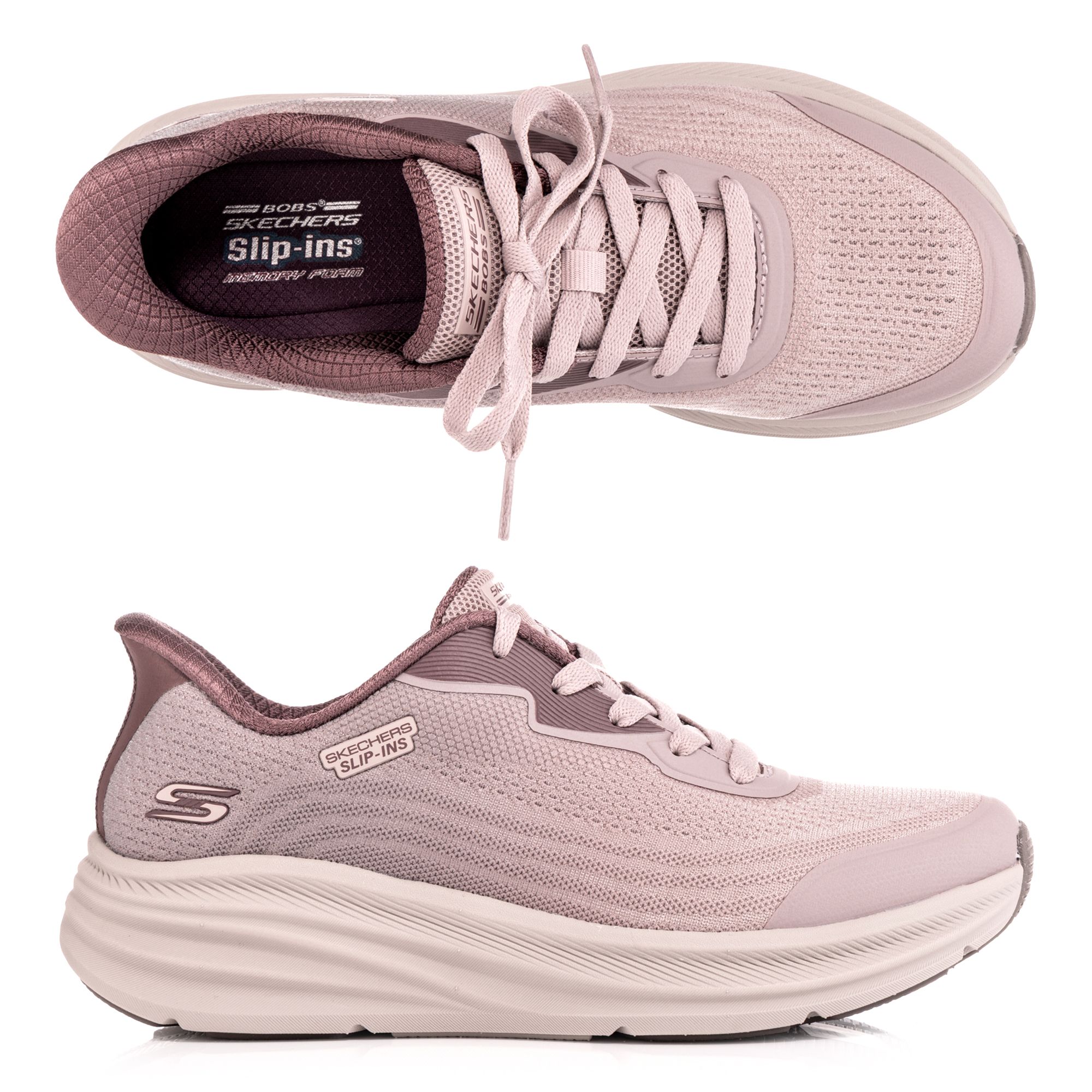 SKECHERS Damen-Slipper Bobs Skillz Mesh mit Farbverlauf Hands Free Slip-ins®