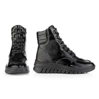 VITAFORM Damen-Stiefelette Lackleder Reißverschluss Leichtsohle