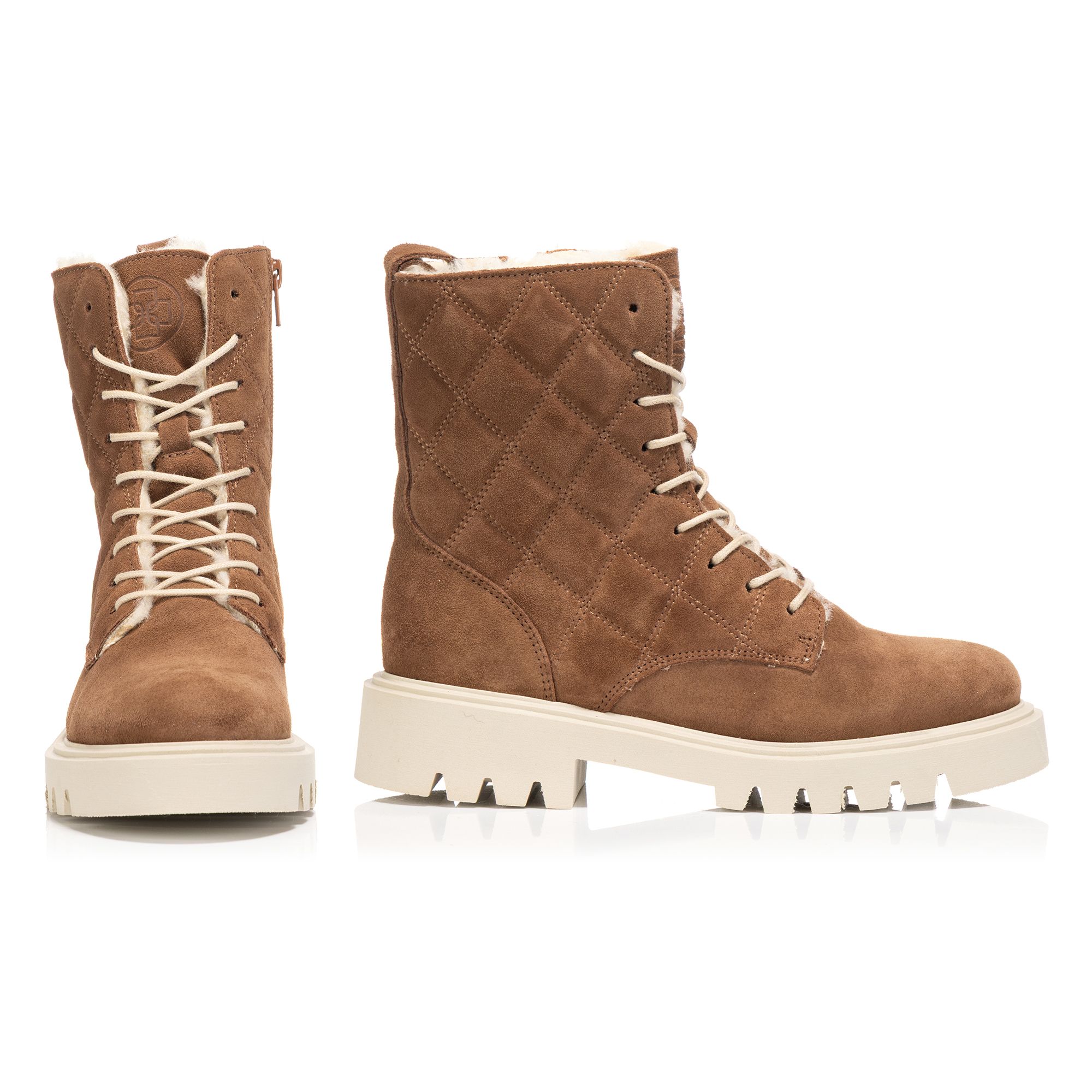 DAWID by Dawid Tomaszewski Damen-Stiefelette echt Leder/gefüttert Rautensteppung