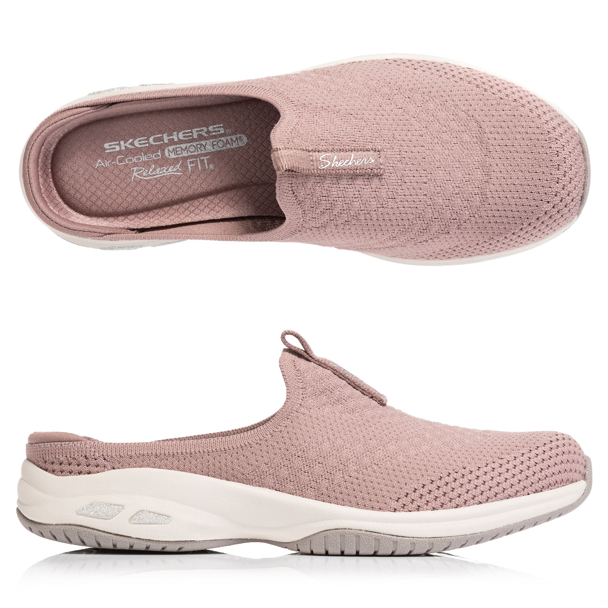 SKECHERS Damen-Sabot Commute Time Strick Memory Foam
