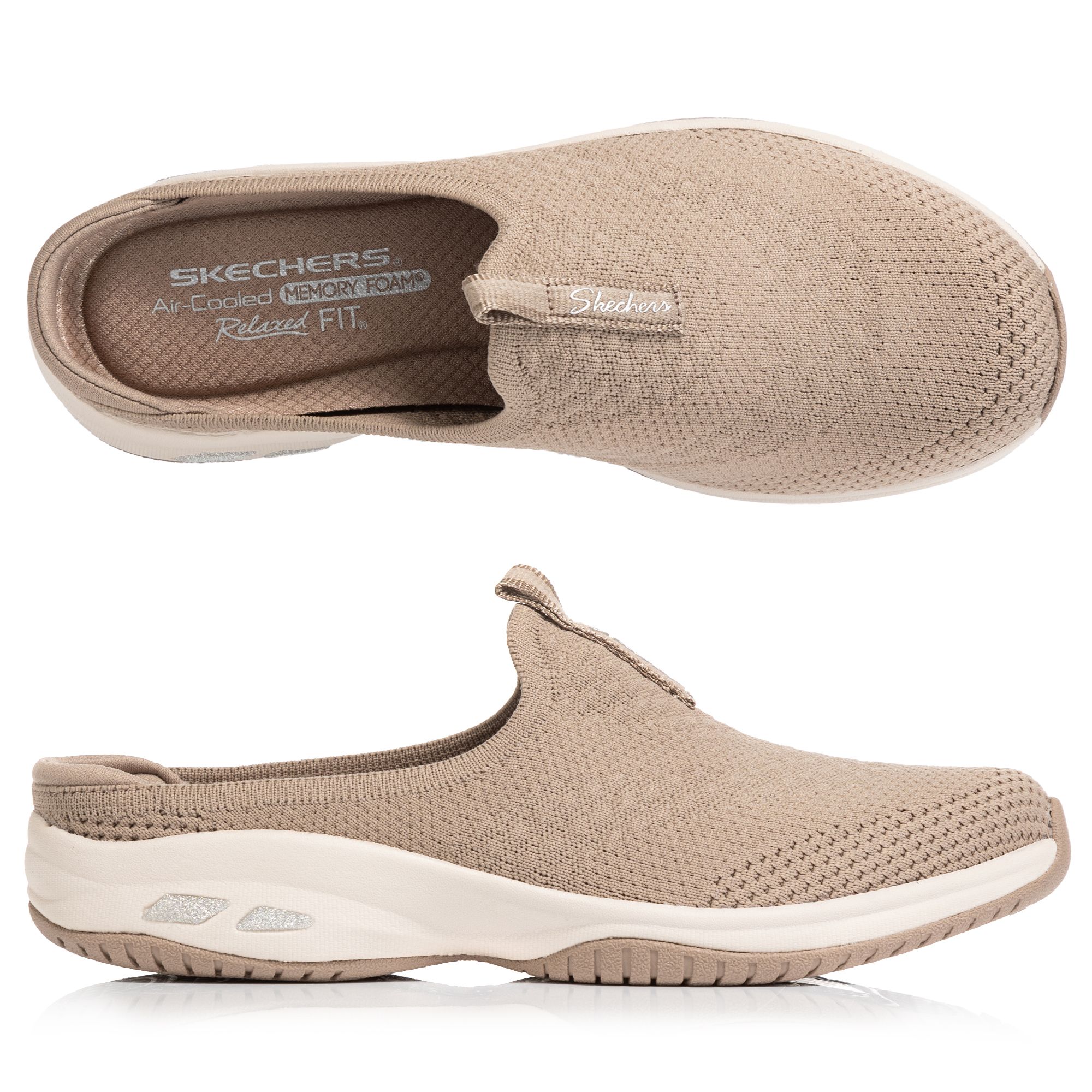 SKECHERS Damen-Sabot Commute Time Strick Memory Foam