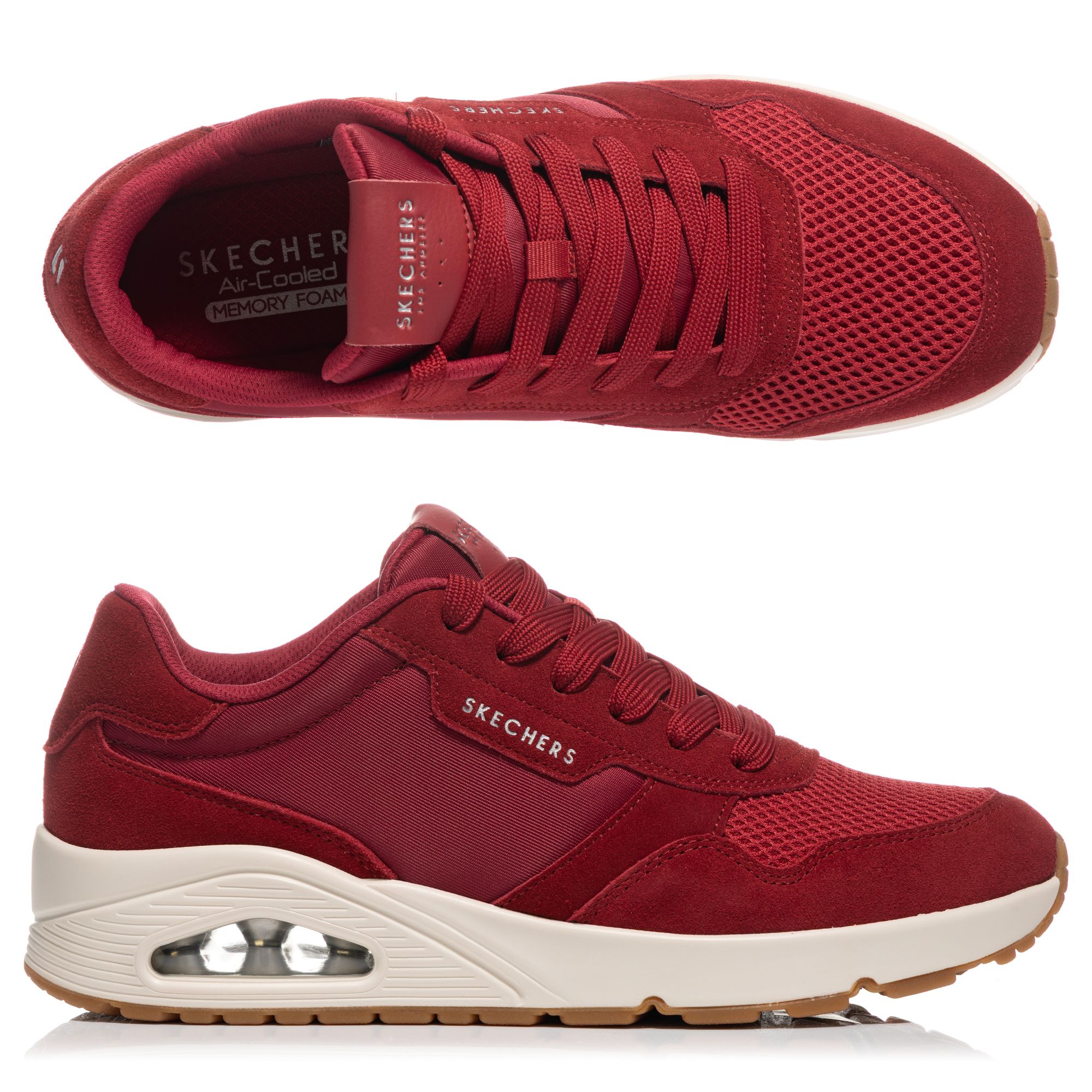 SKECHERS Herren-Sneaker Uno Vintage Air Materialmix Schnürer