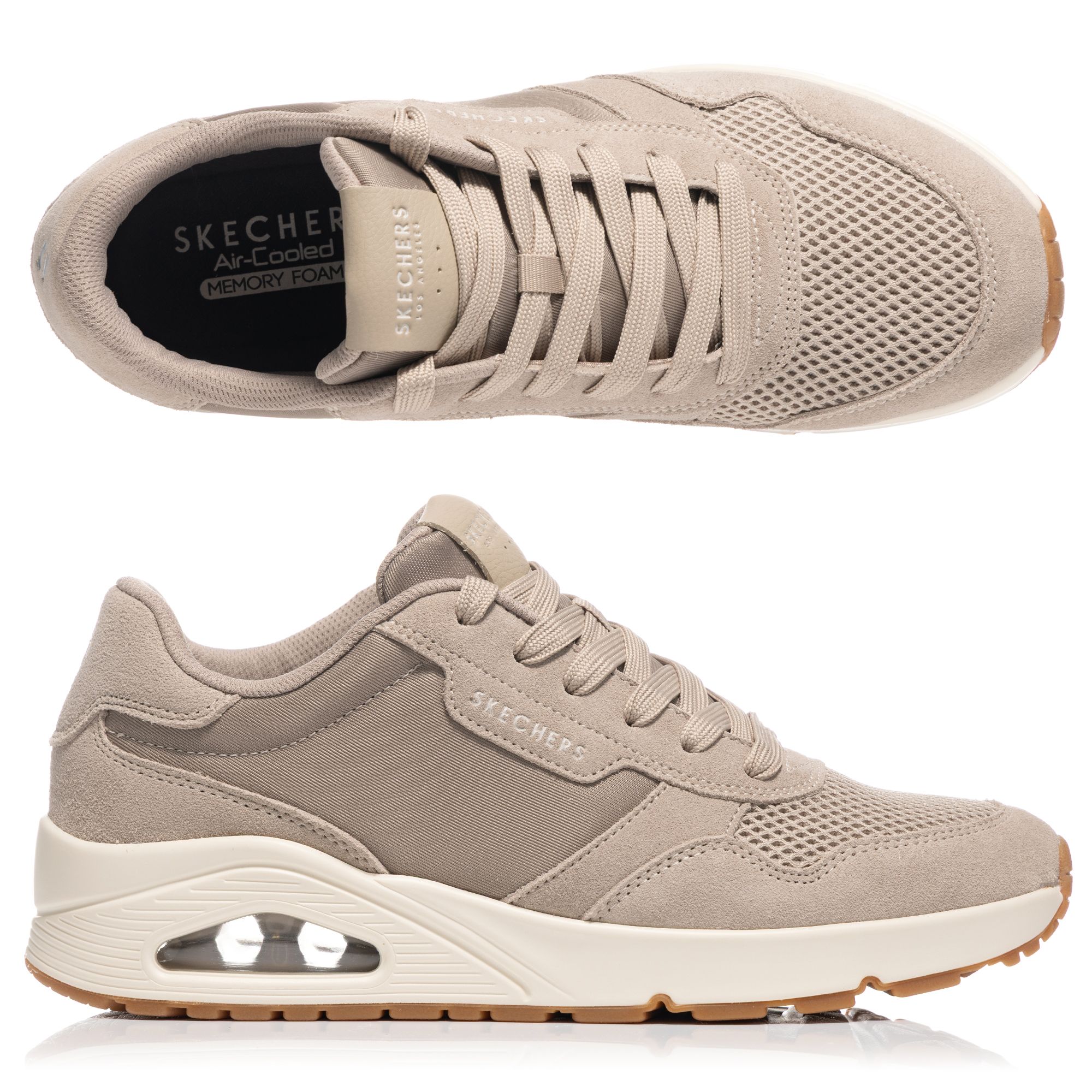 SKECHERS Herren-Sneaker Uno Vintage Air Materialmix Schnürer