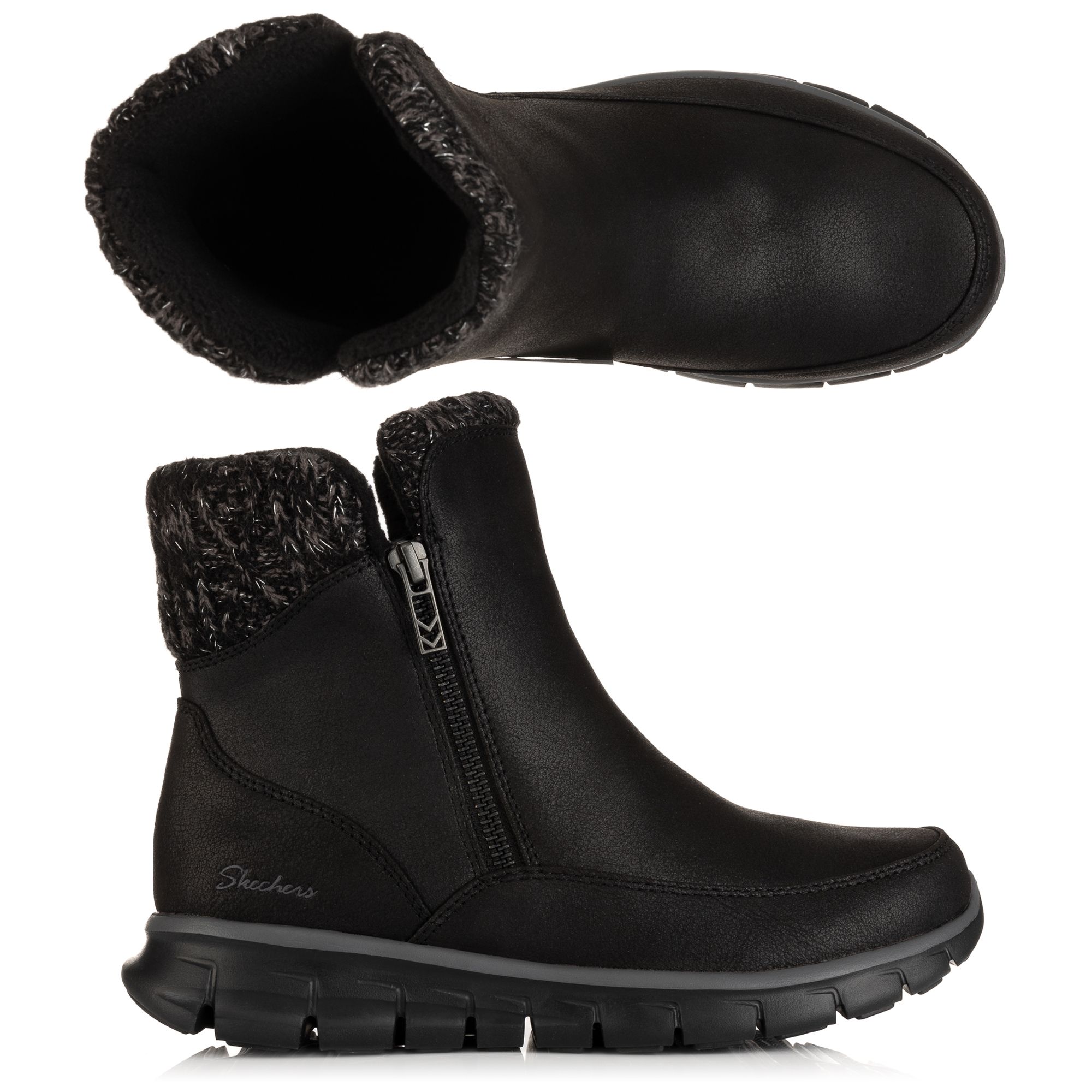 SKECHERS Damen-Stiefelette Synergy Lovely Collab Materialmix Memory Foam