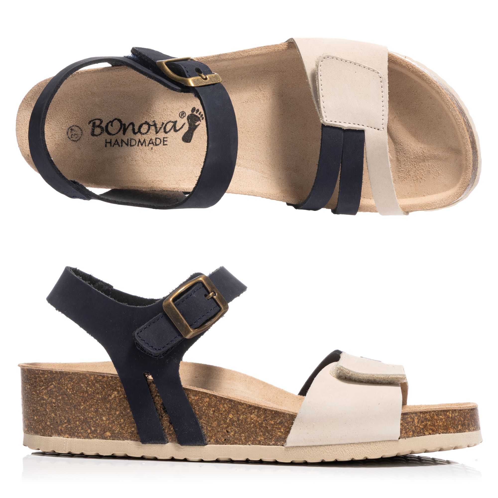 BONOVA Damen-Sandalette Klettverschluss Keilabsatz ca. 3,5cm Super-Soft-Fußbett