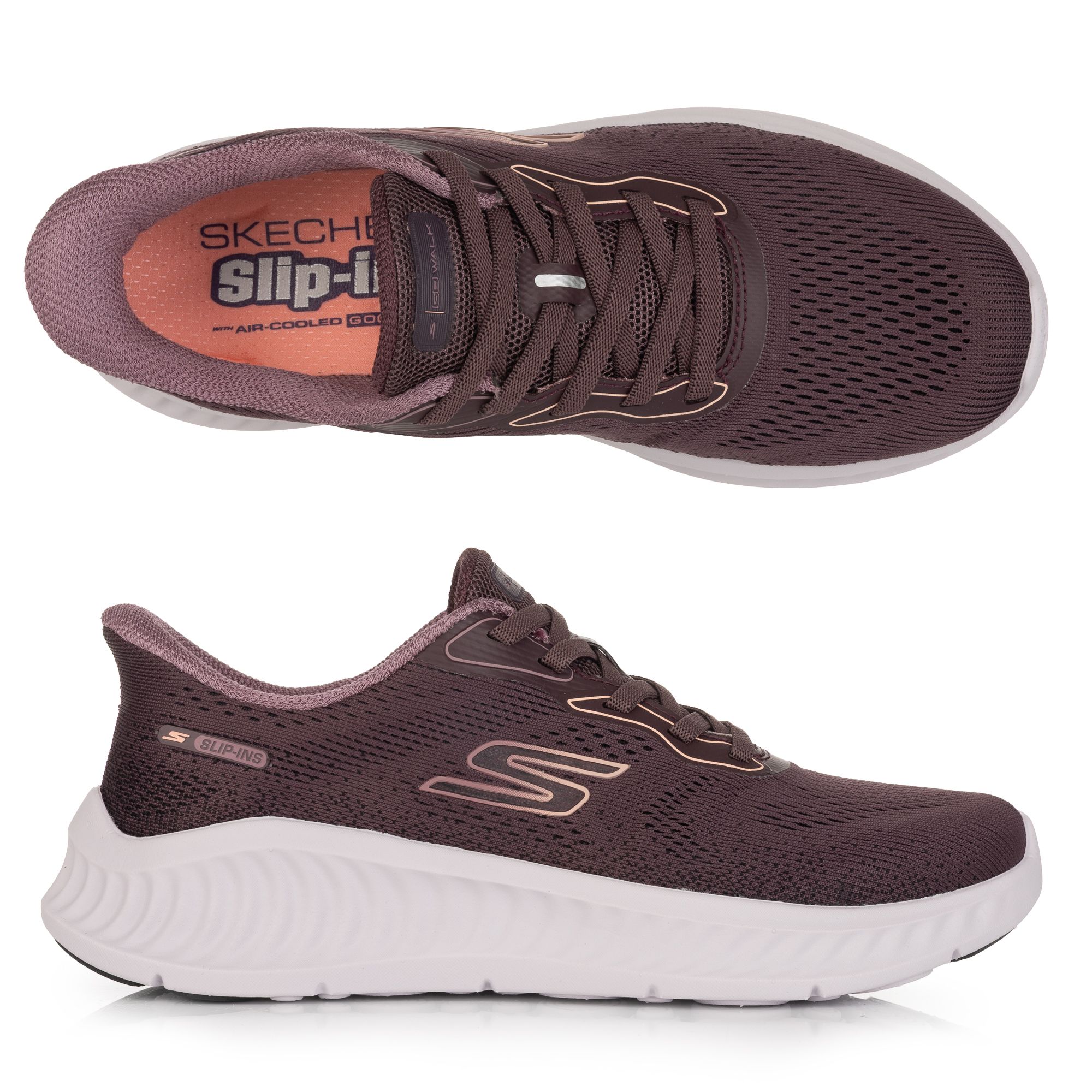 SKECHERS Damen-Slipper Go Walk Now - Parker Funktionsmesh Hands Free Slip-ins®
