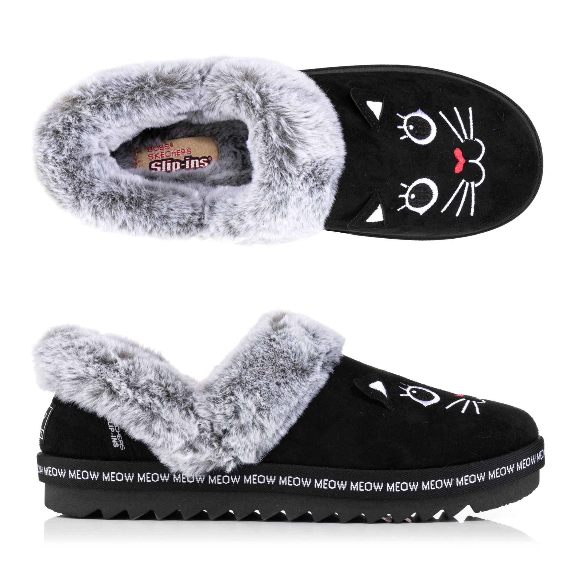 SKECHERS Damen-Hausschuh Bobs Cozy Kiss Katze Hands Free Slip-Ins®