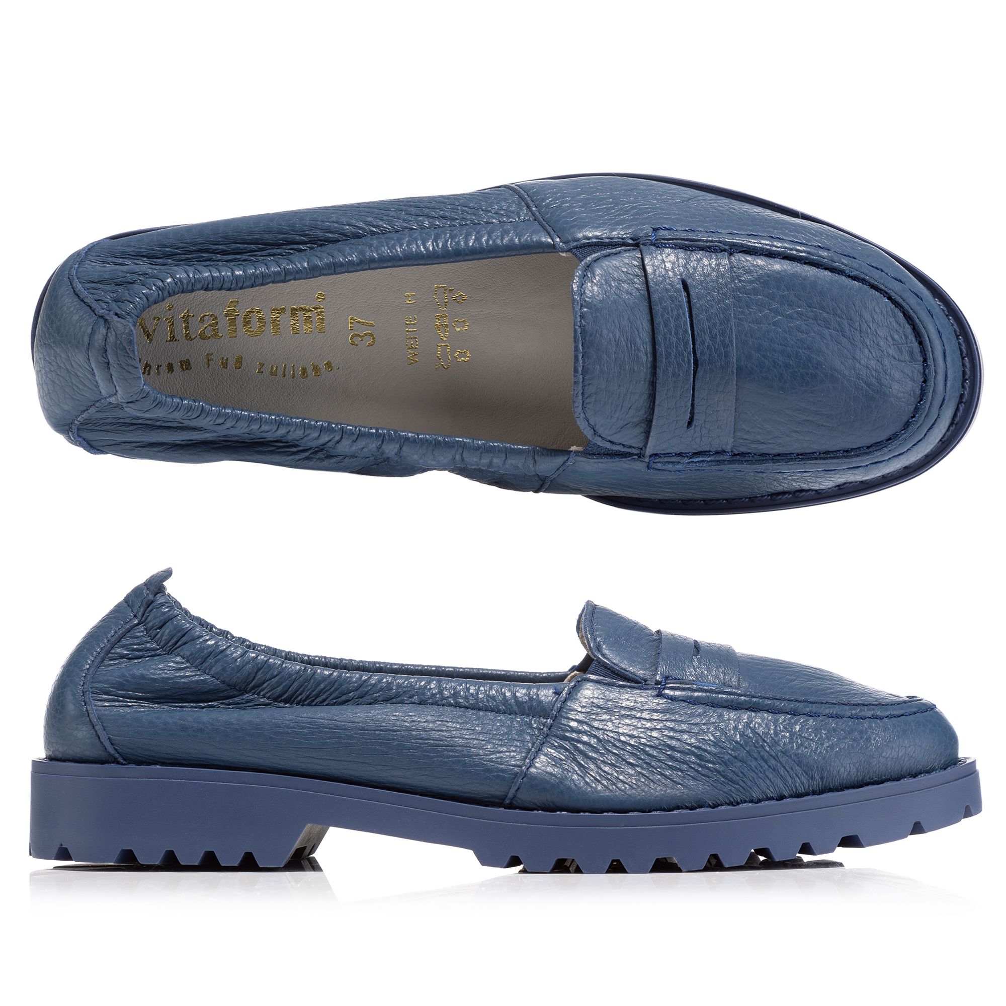 VITAFORM Damen-Slipper Hirschleder farbige Sohle Sohle Tara